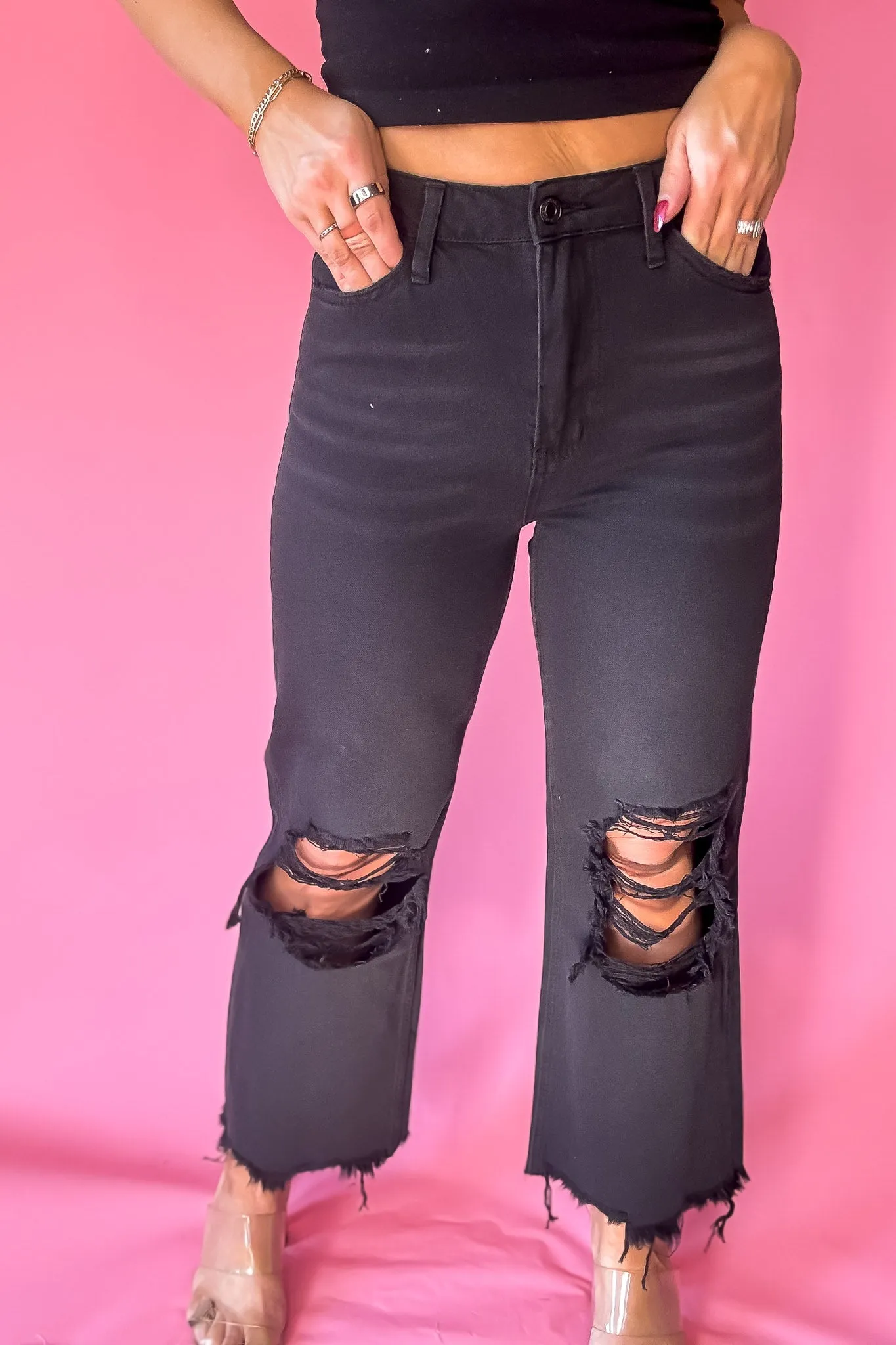 90's Vintage Crop Flare Jean