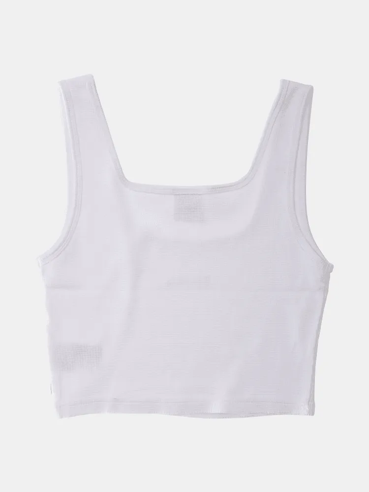 Afends Gracie Waffle Singlet - White