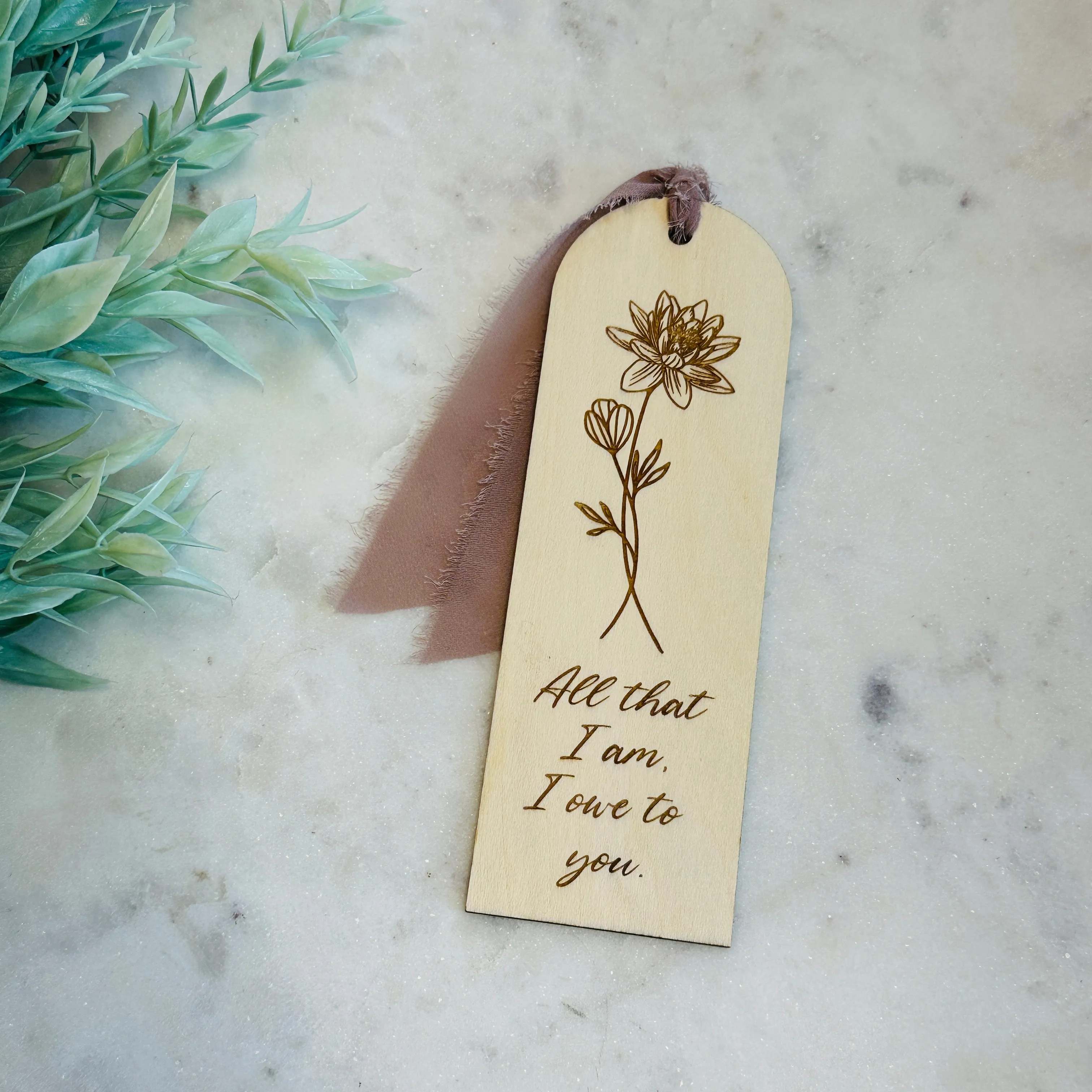 All that I am Flower Bookmark