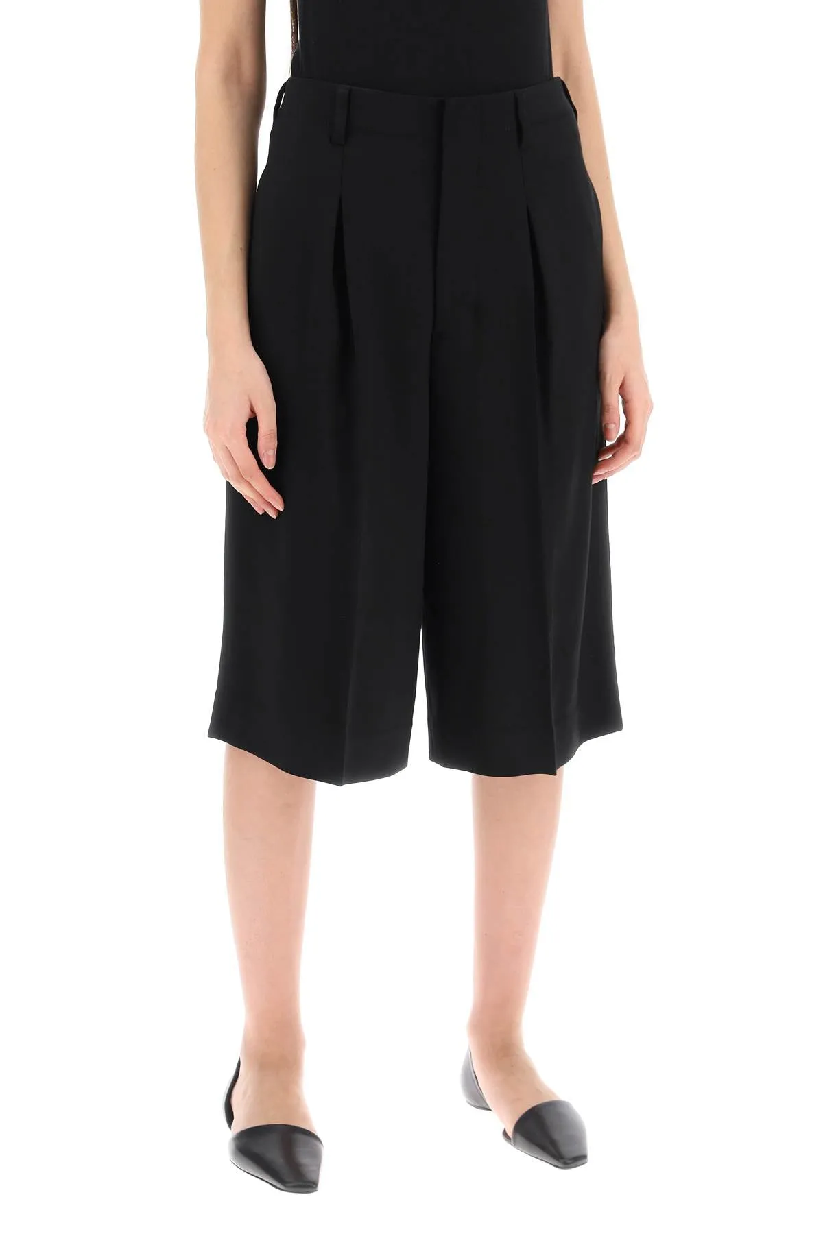 AMI ALEXANDRE MATIUSSI gabardine bermuda shorts