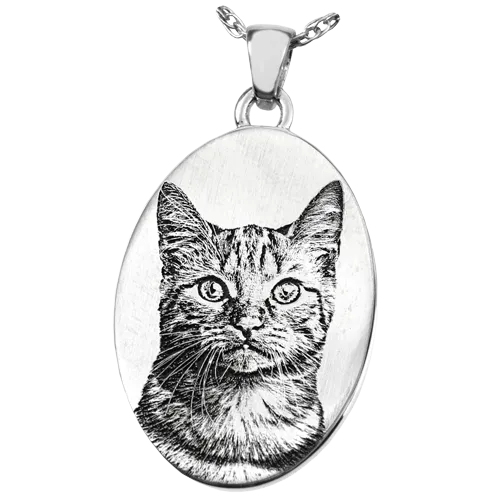 B&B 3D Photo Oval Pendant