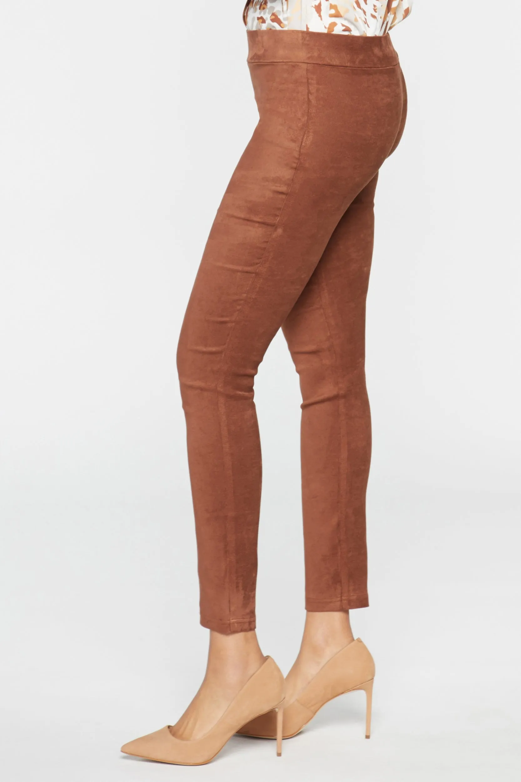 Basic Legging Bruin Faux Suede | Coffee Bean