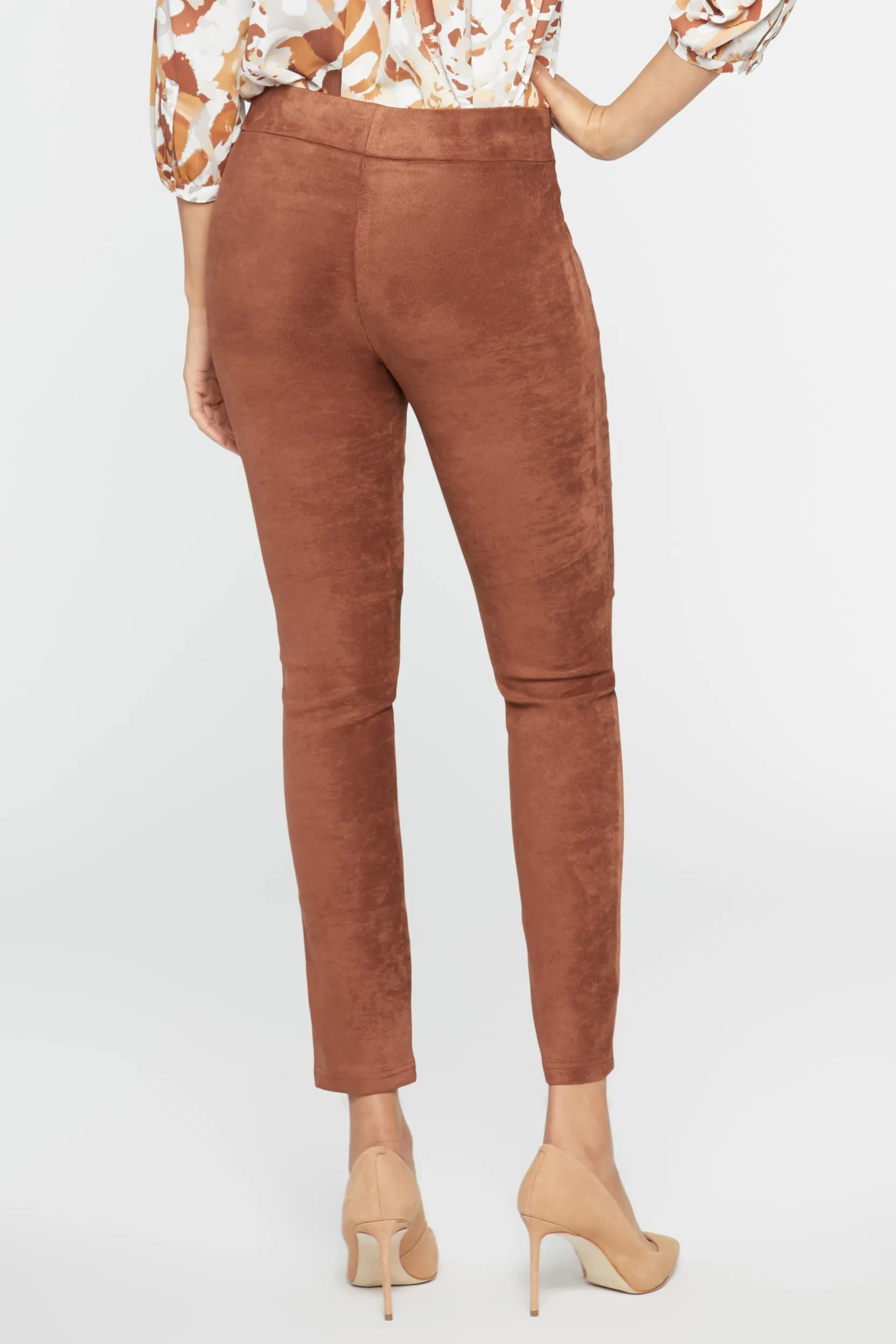 Basic Legging Bruin Faux Suede | Coffee Bean