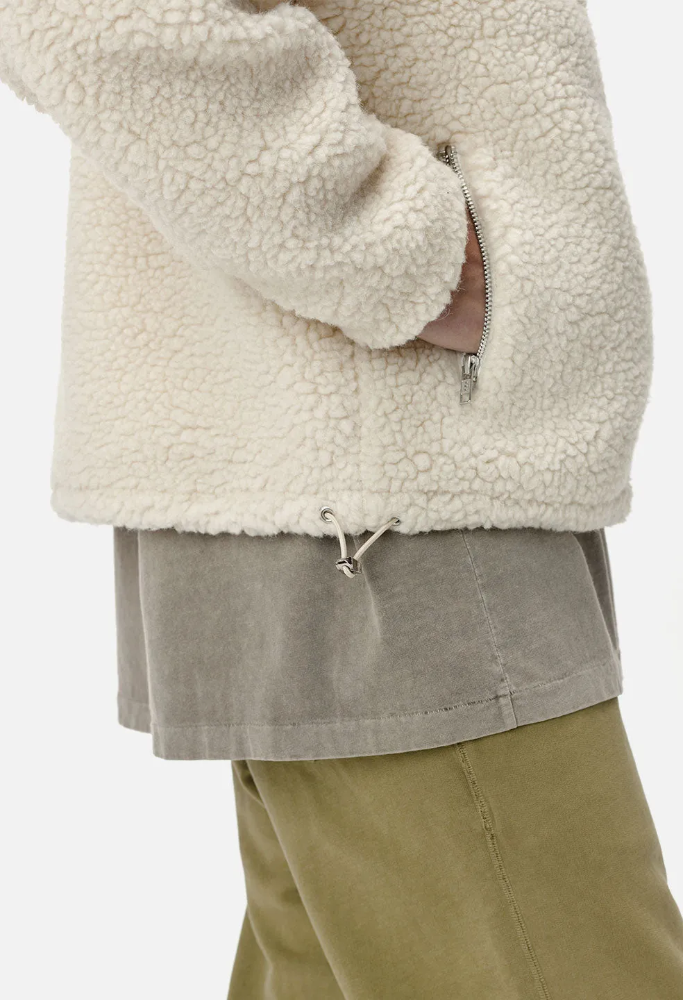 Boulder Polar Fleece Full Zip / Ivory