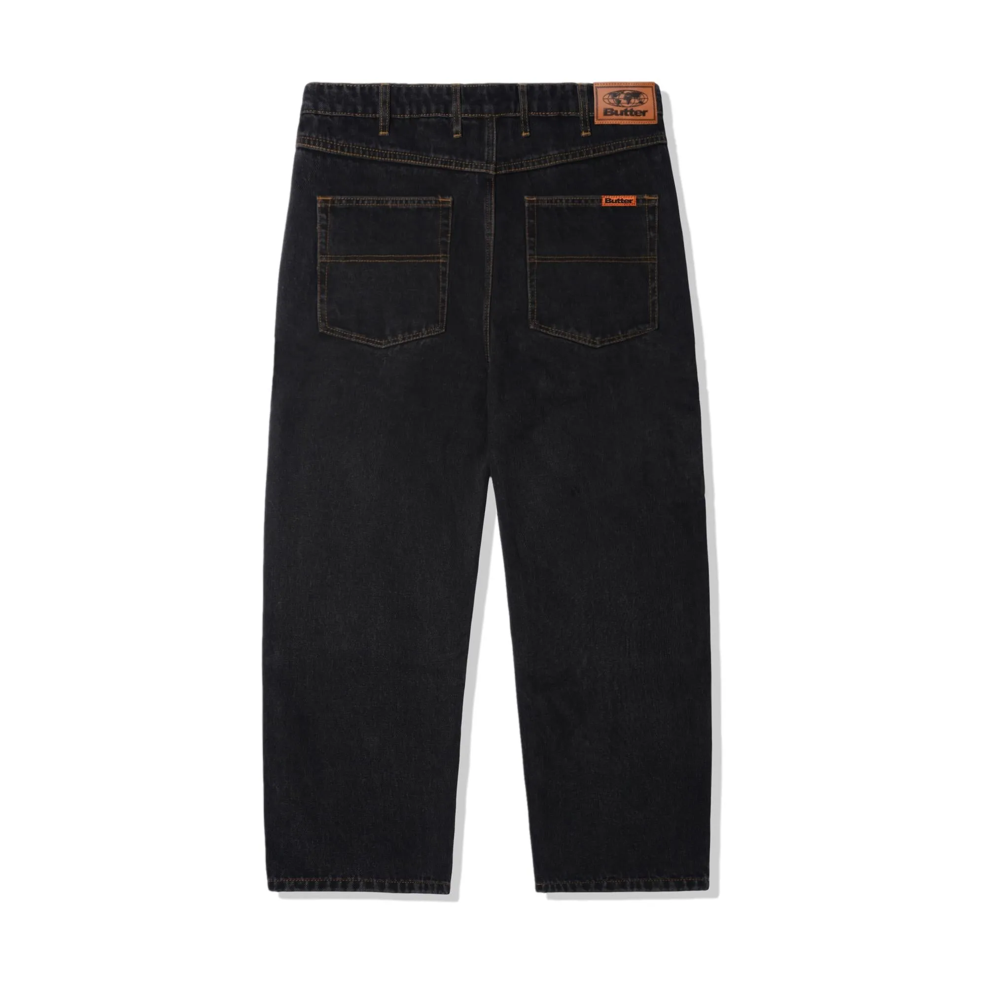 Butter Baggy Denim Jeans Washed Black