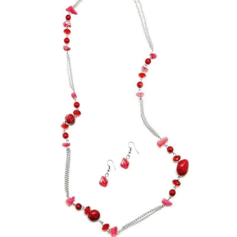 Caribbean Cruise Red Necklace