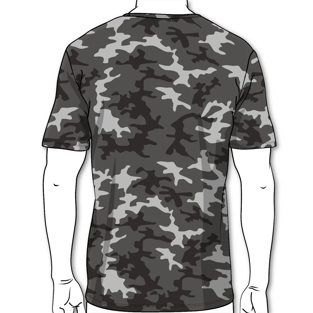 Chevron Icon UNISEX Graphic Tee - Riverstone Camo - High Viz Safety Green