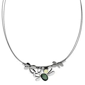 Christophe Poly Sweet Silver Flowers Necklace