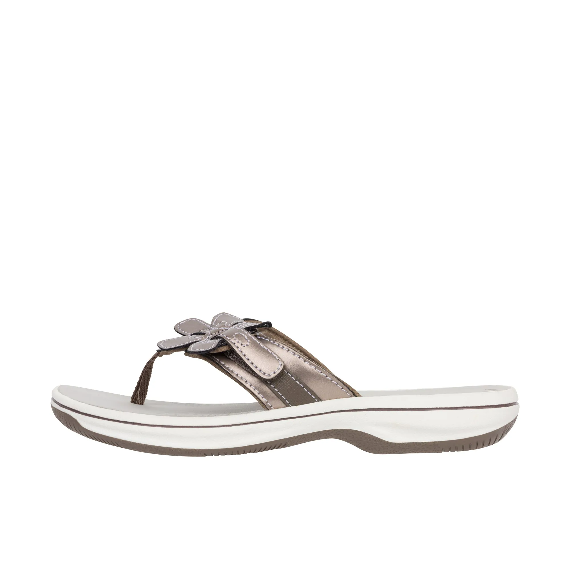 Clarks Womens Brinkley Flora Pewter Synthetic