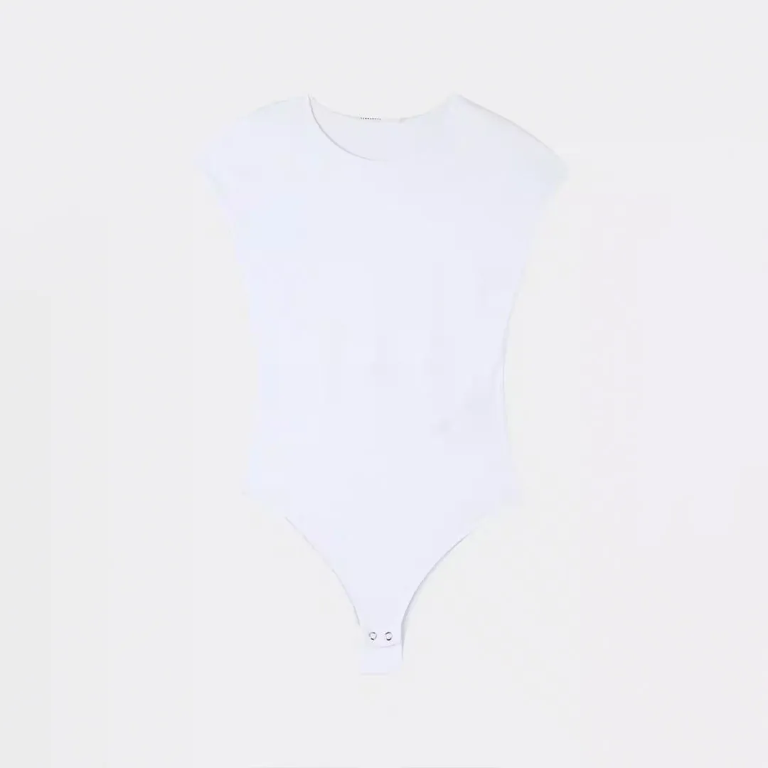 Crew Neck Cap Sleeve Bodysuit