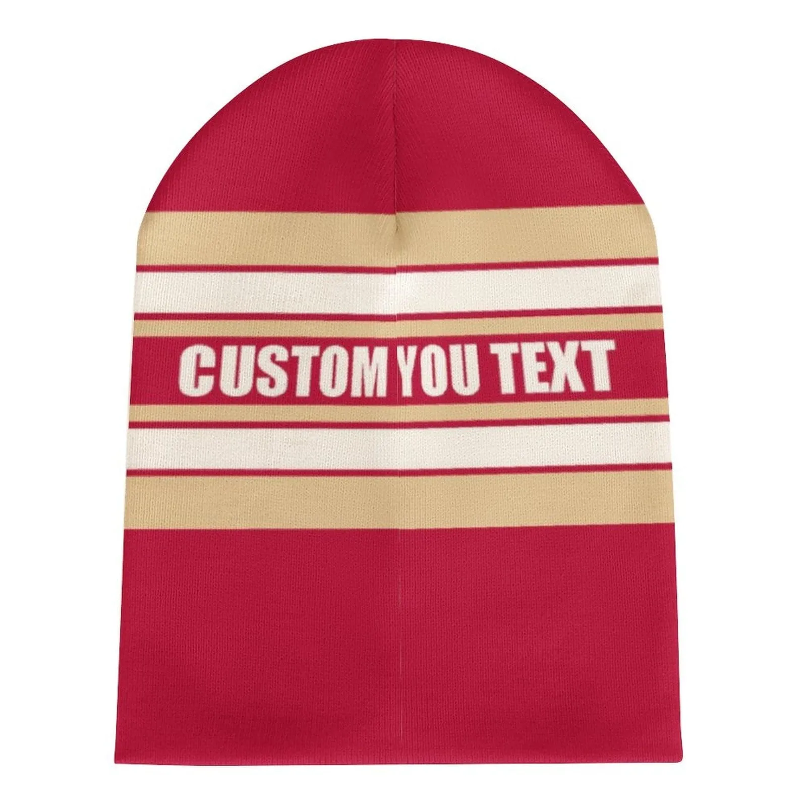 Custom Logo&Text Stripes Multicolor Unisex All Over Printed Knitted Hat