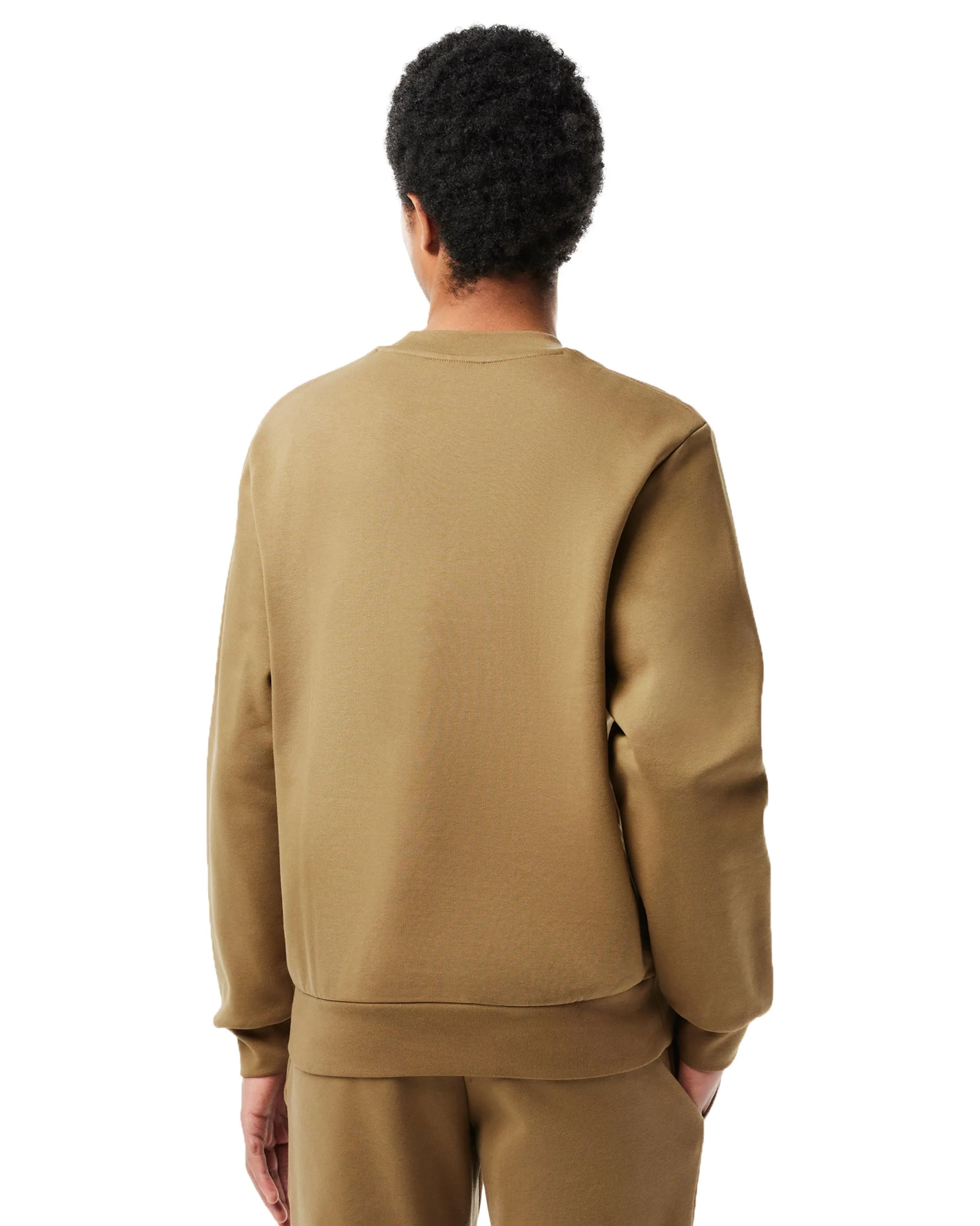 Felpa Uomo Girocollo Basic Logo Lacoste Marrone