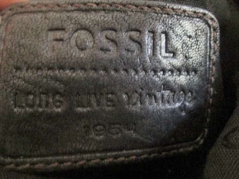 Genuine FOSSIL LONG LIVE VINTAGE leather handbag hobo Swing pack bag BLACK Key