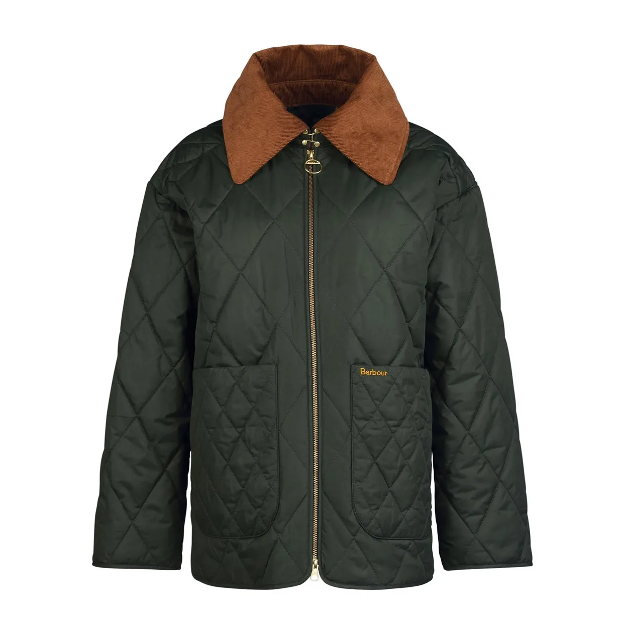 Giubbino Donna Barbour Woodhall Quilted Verde