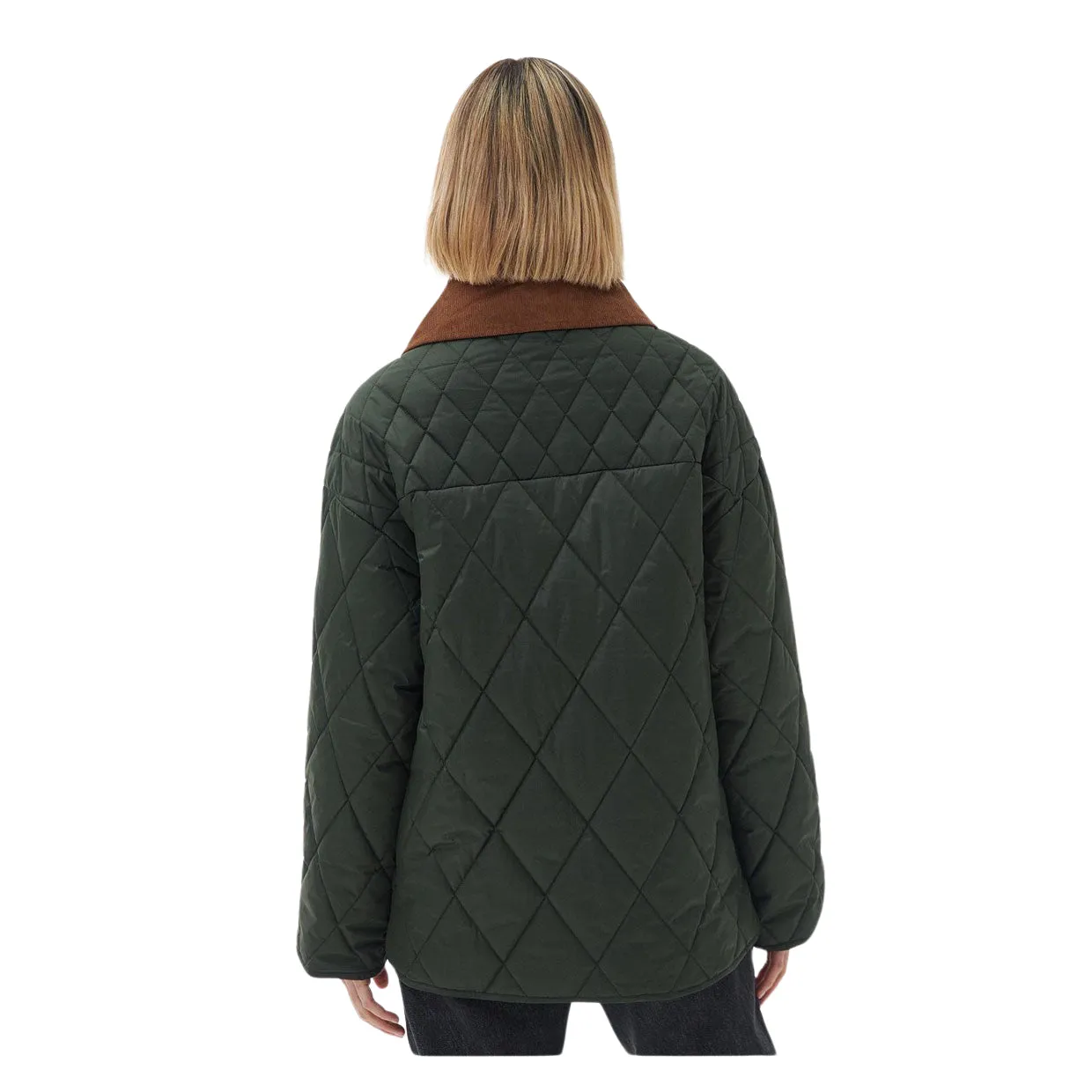 Giubbino Donna Barbour Woodhall Quilted Verde