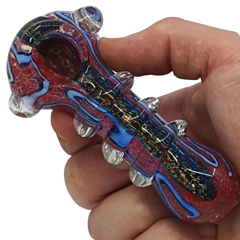 Glass smoking spoon pipe