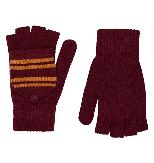 Gryffindor Knitted Mitten Capped Gloves