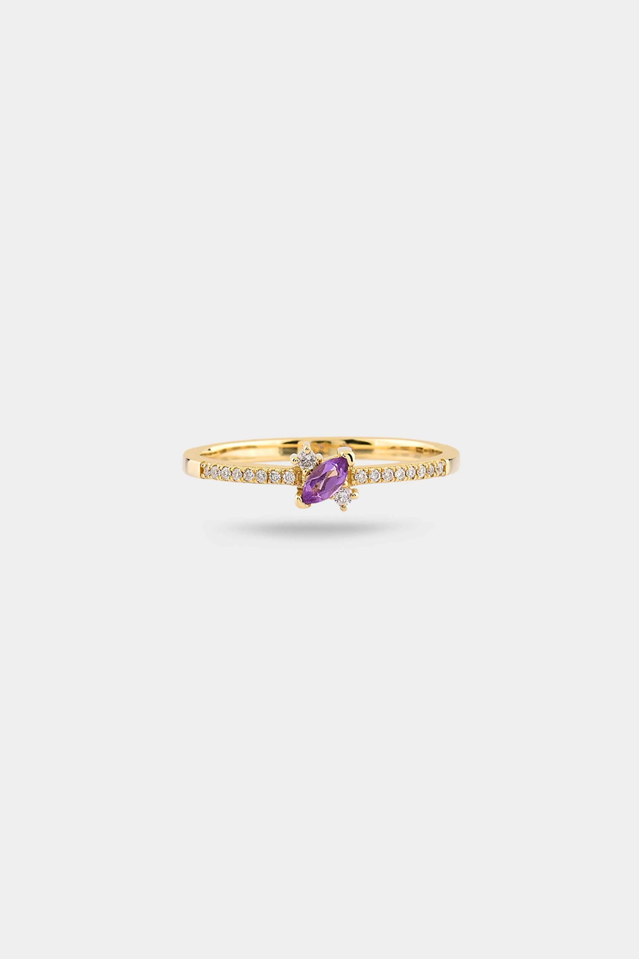 Heiress Ring in Amethyst and Diamond