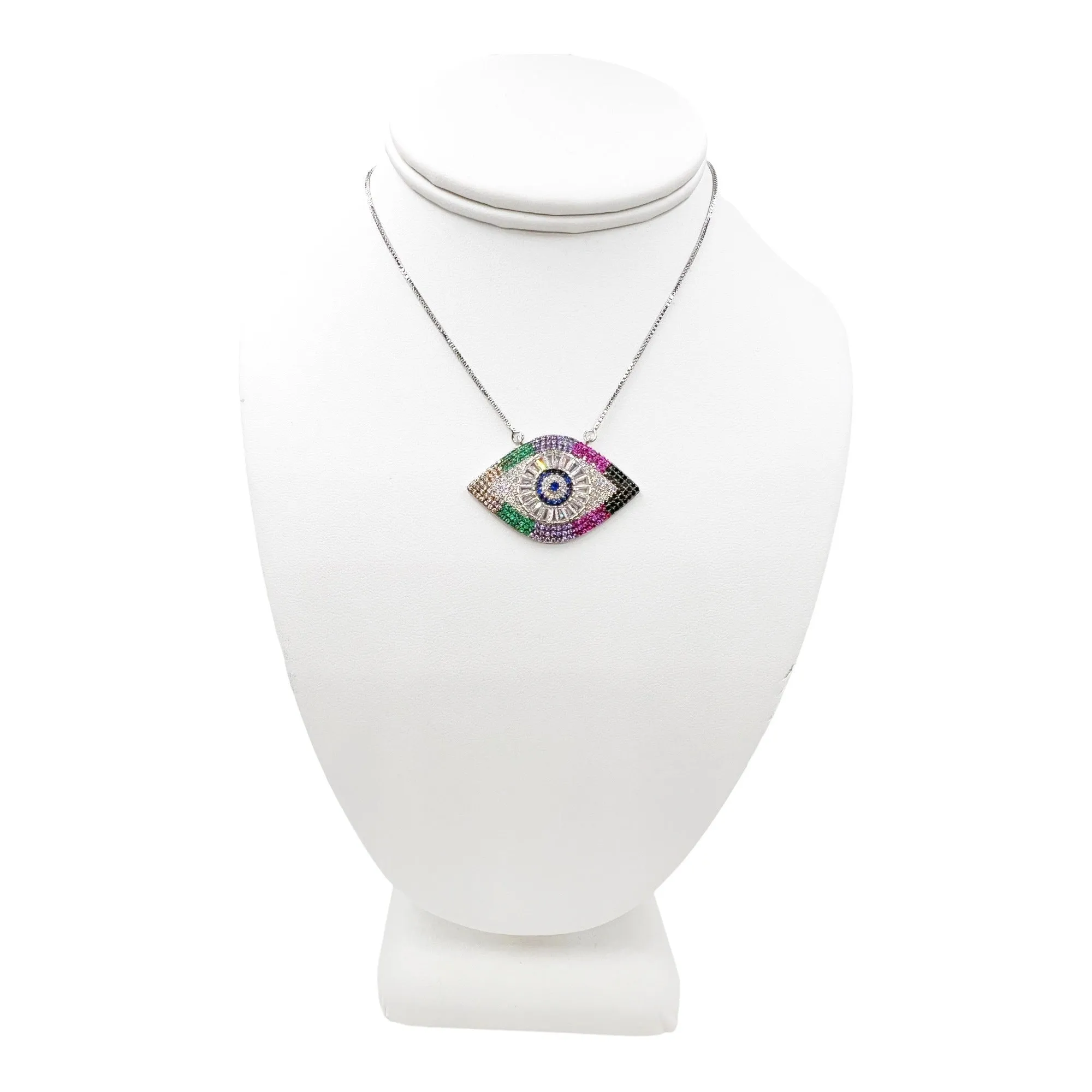 Lariat Evil Eye Necklace Versatile Long Chain