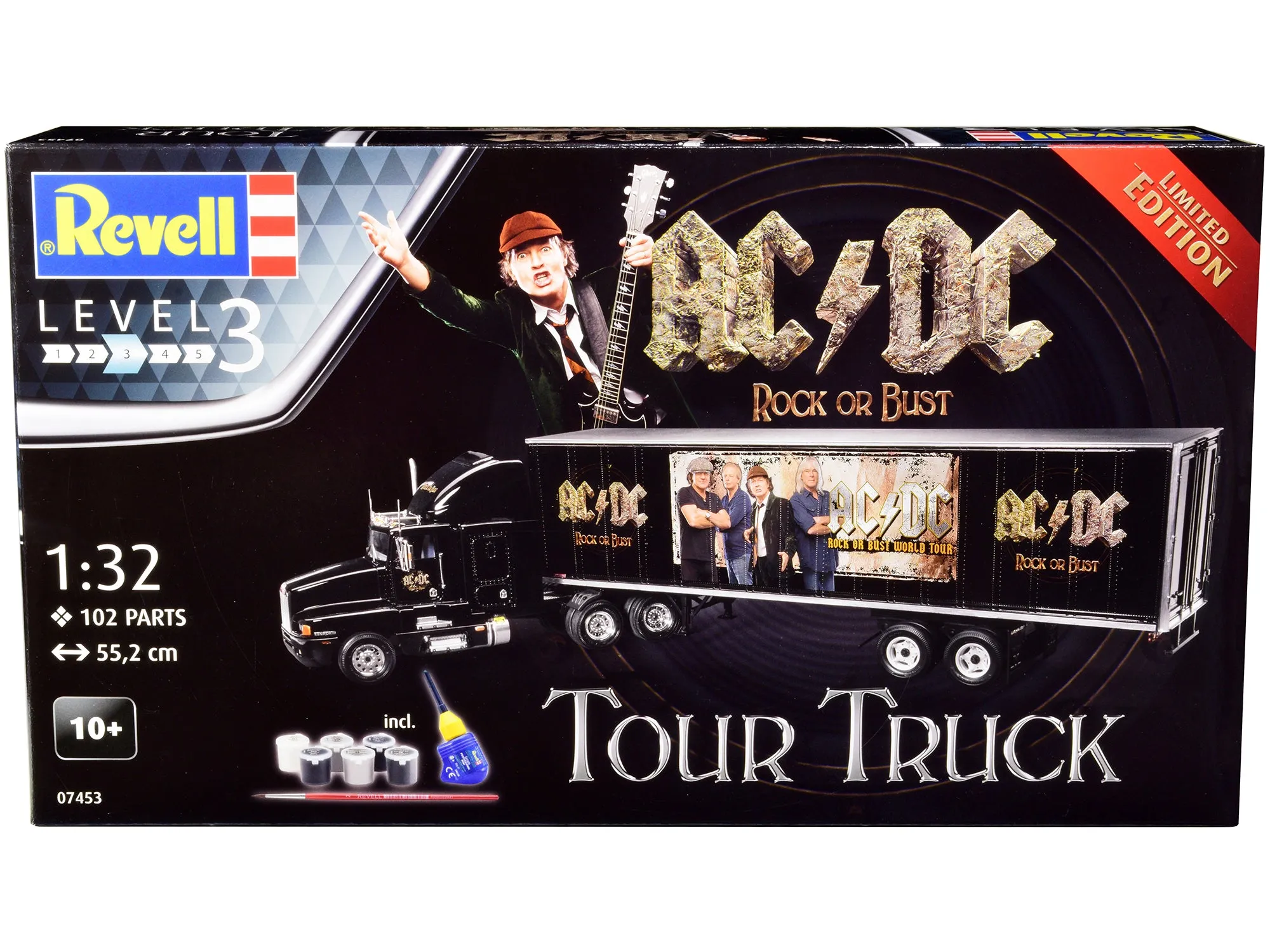 Level 3 Model Kit Kenworth Tour Truck AC/DC Rock or Bust 1/32 Scale Model by Revell