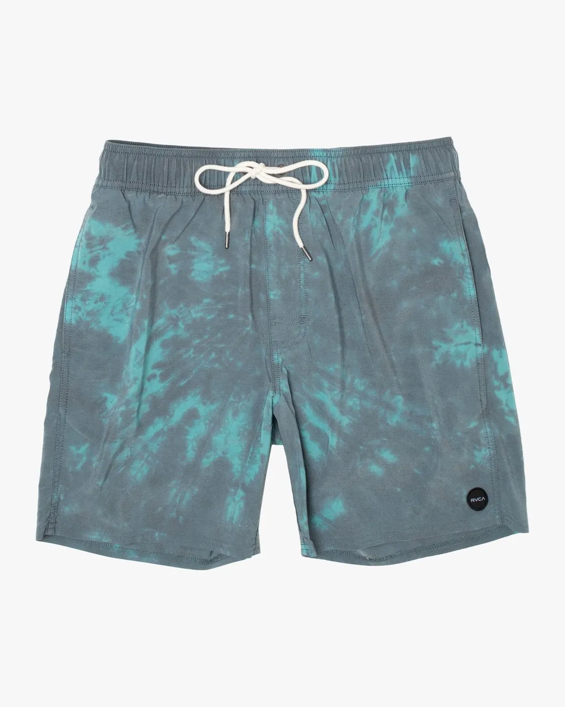 Manic Elastic Waist 17 Boardshorts - Black Green Tie Dye