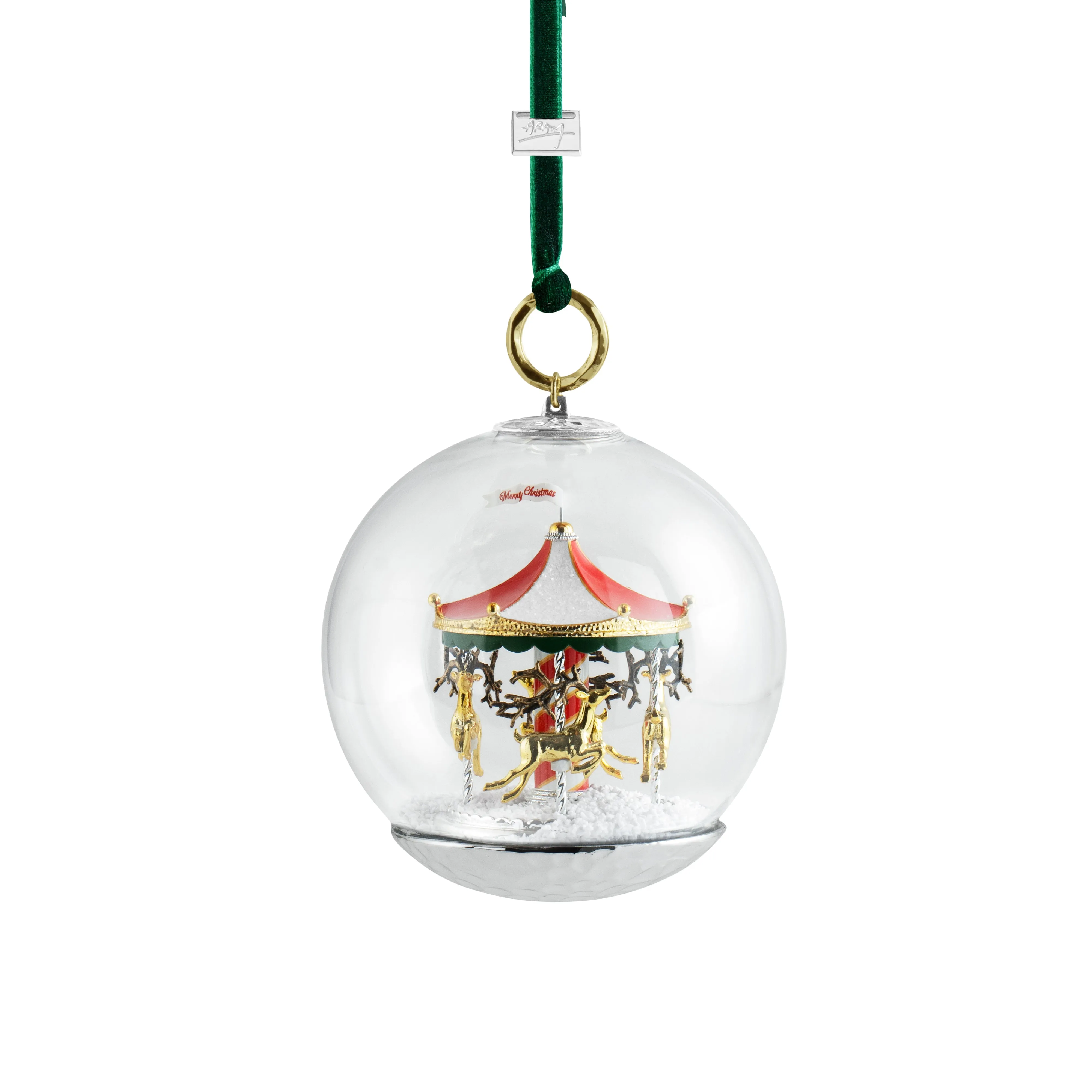 Merry Go Round Snowglobe Ornament