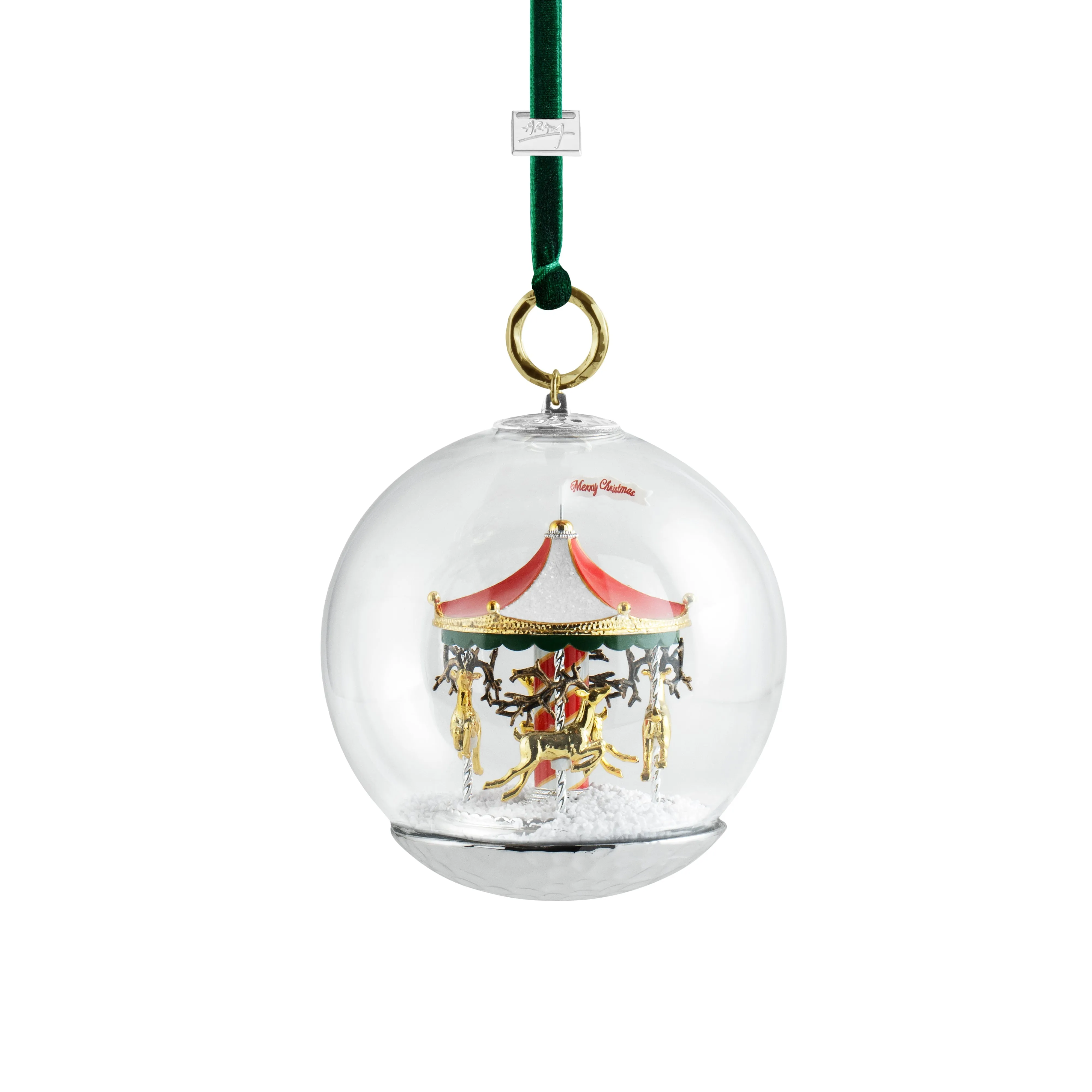 Merry Go Round Snowglobe Ornament