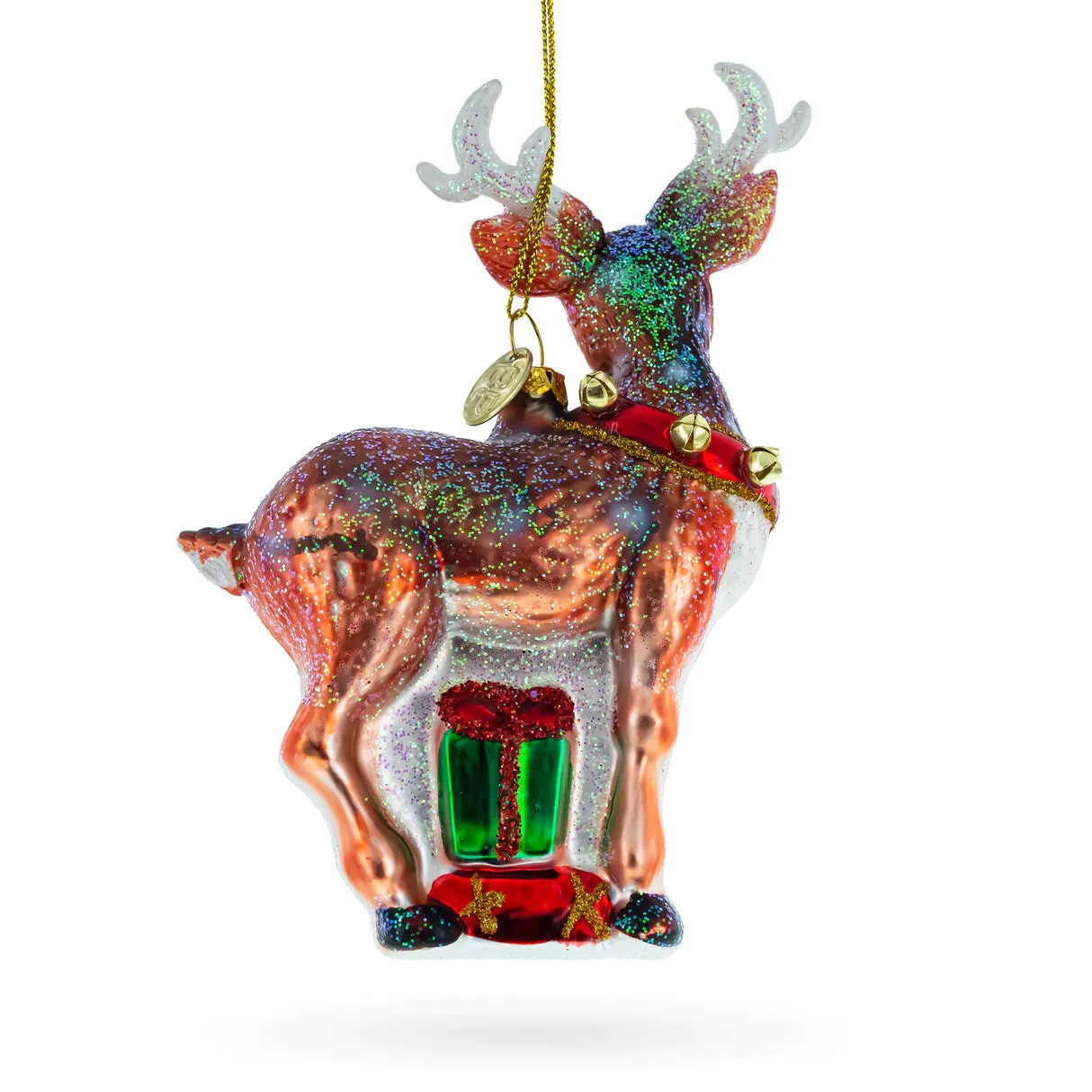 Mistletoe is Over Here Deer Ornament