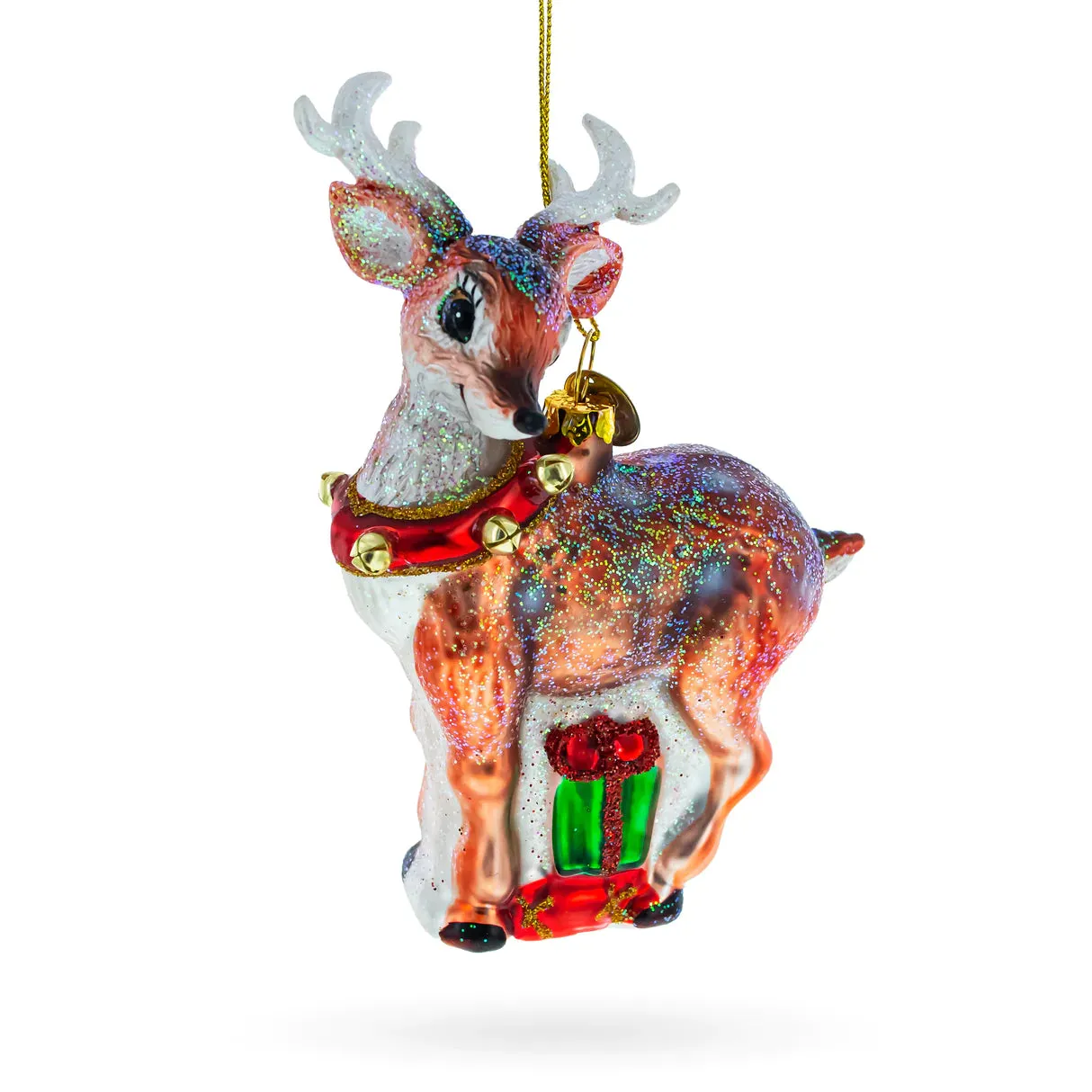 Mistletoe is Over Here Deer Ornament