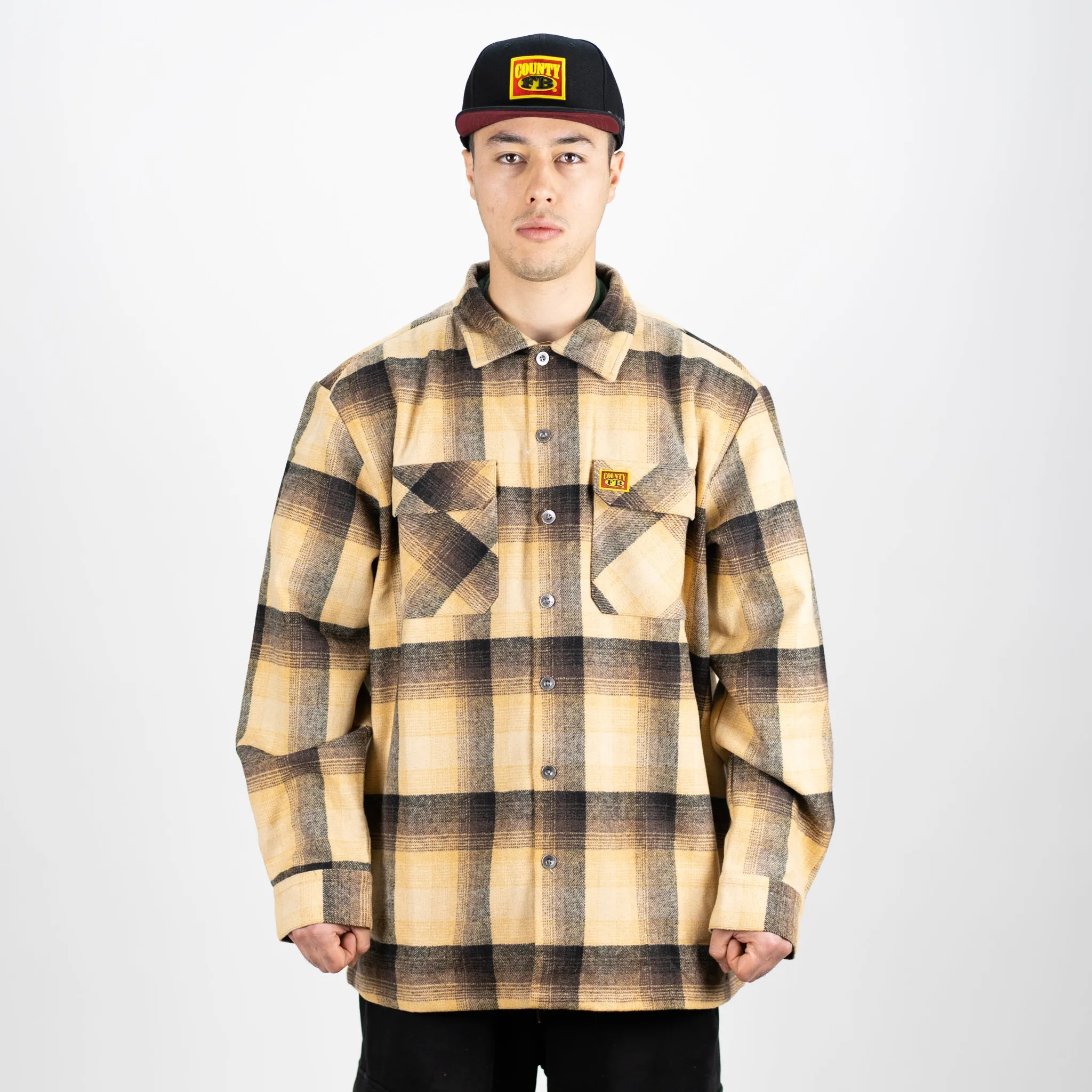 New FB County Super Heavyweight Wool Blend Long Sleeve Shirt