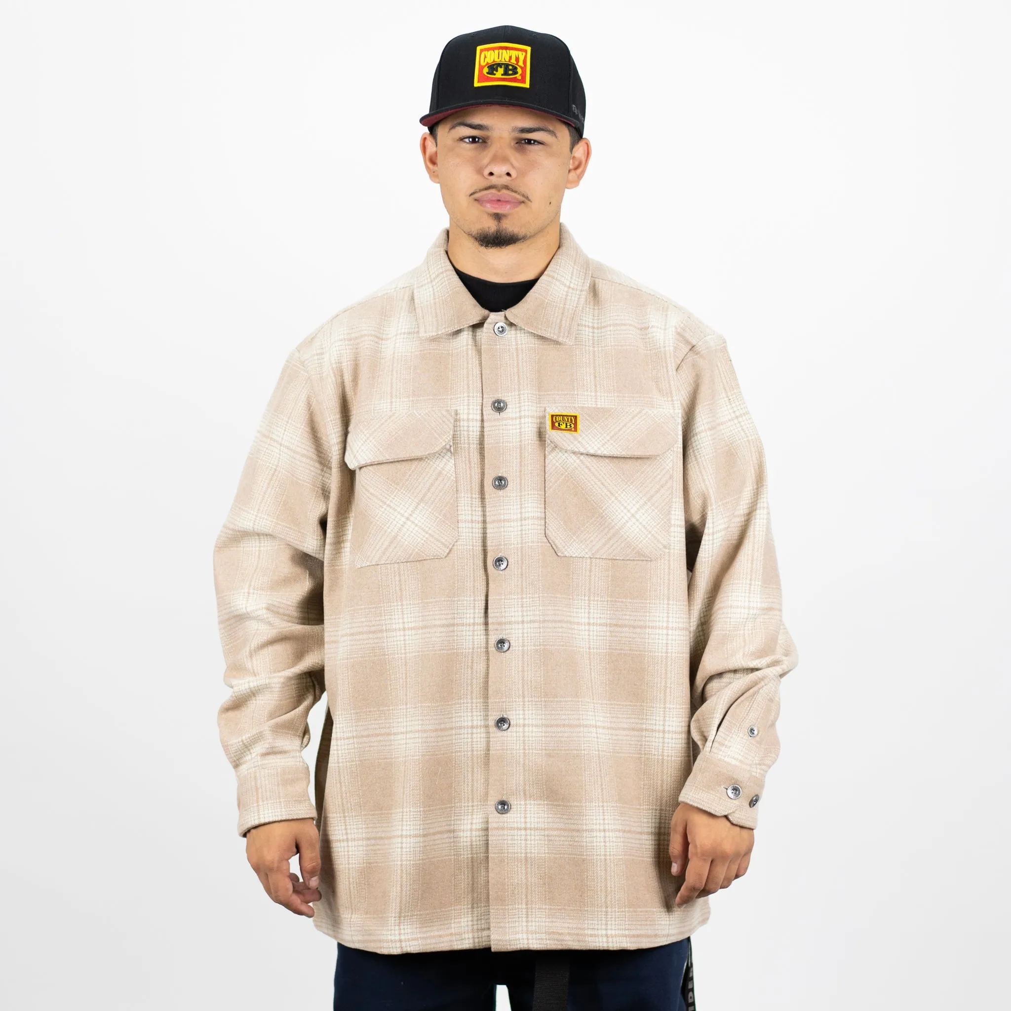 New FB County Super Heavyweight Wool Blend Long Sleeve Shirt