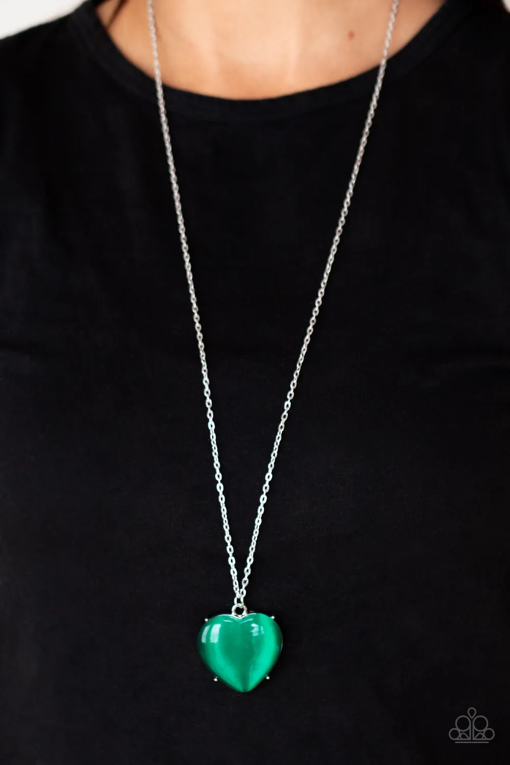 Paparazzi Warmhearted Glow - Green Necklace