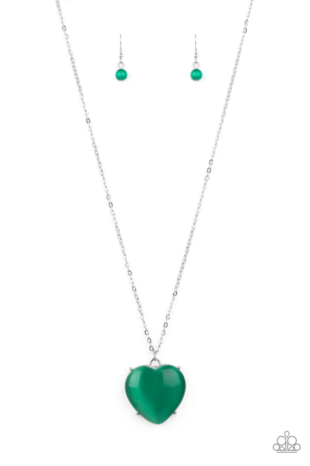 Paparazzi Warmhearted Glow - Green Necklace