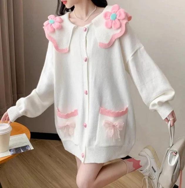 Pretty Flower Sweater Coat PN6303