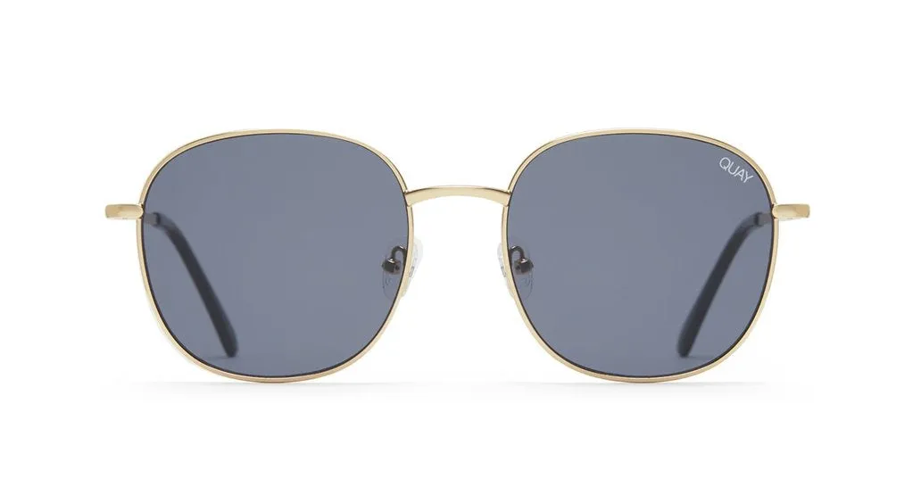 Quay Jezabell Round Sunglasses Gold/Smoke