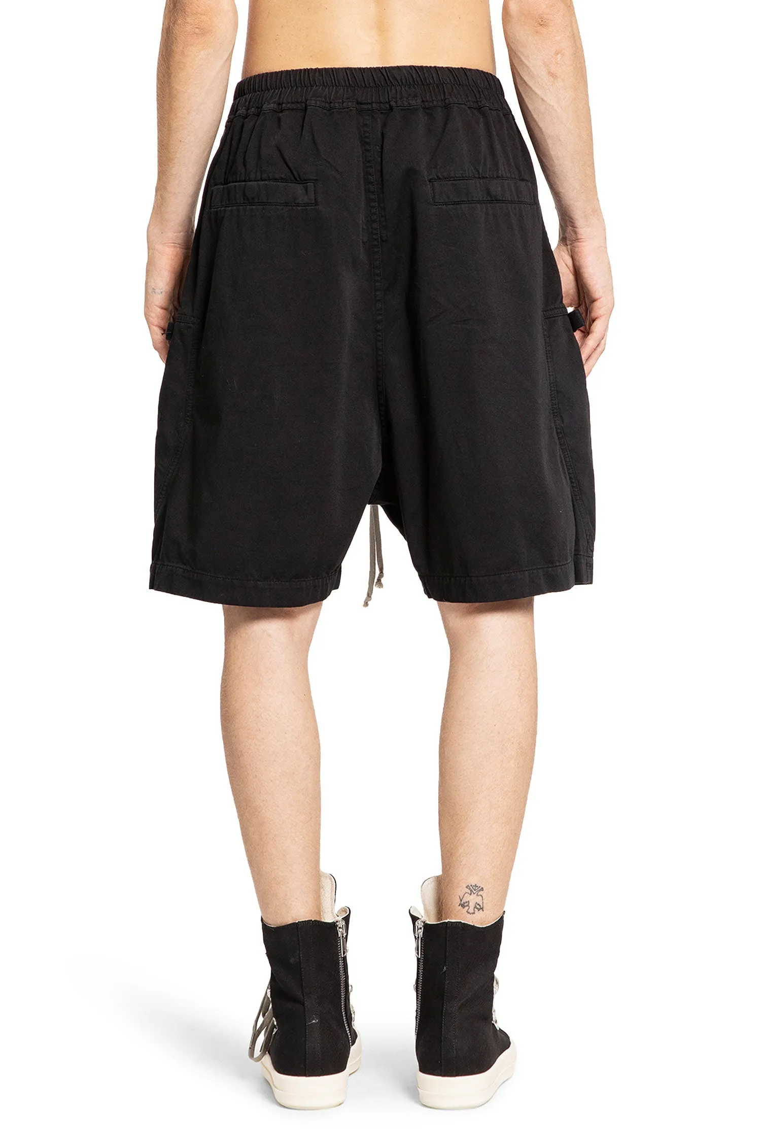 RICK OWENS DRKSHDW MAN BLACK SHORTS & SKIRTS