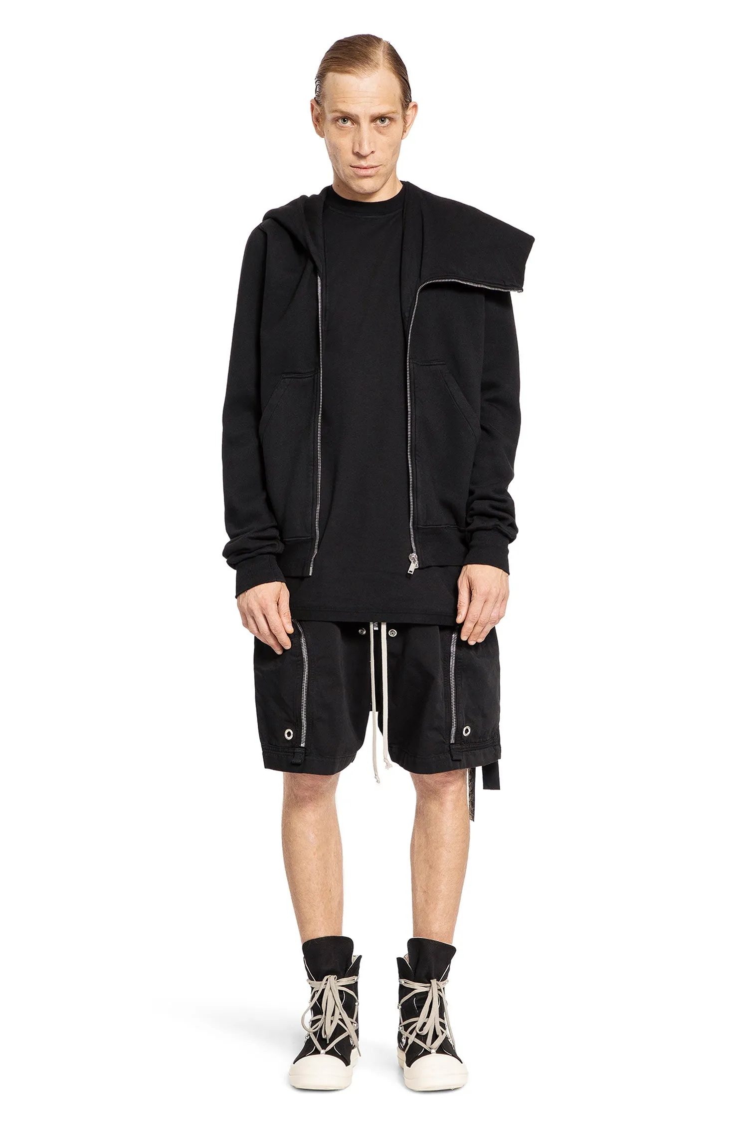 RICK OWENS DRKSHDW MAN BLACK SHORTS & SKIRTS