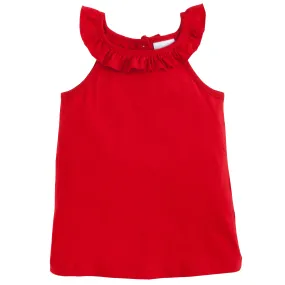 Ruffled Tank - Red