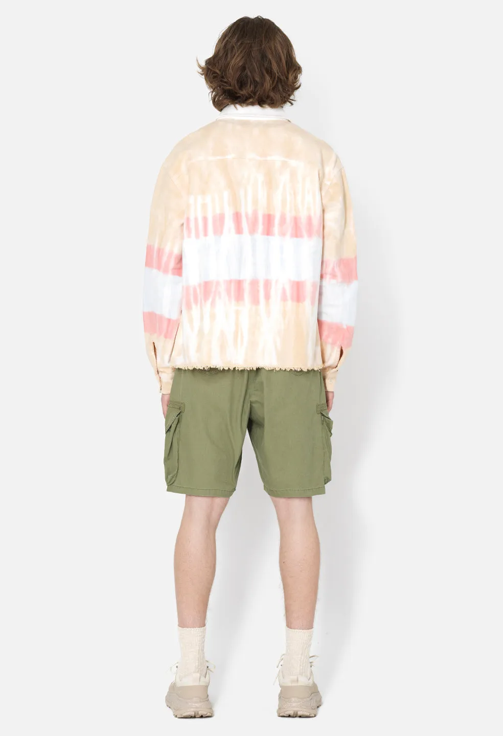 Rugby Hemi Oversized Shirt / Taupe X Blue