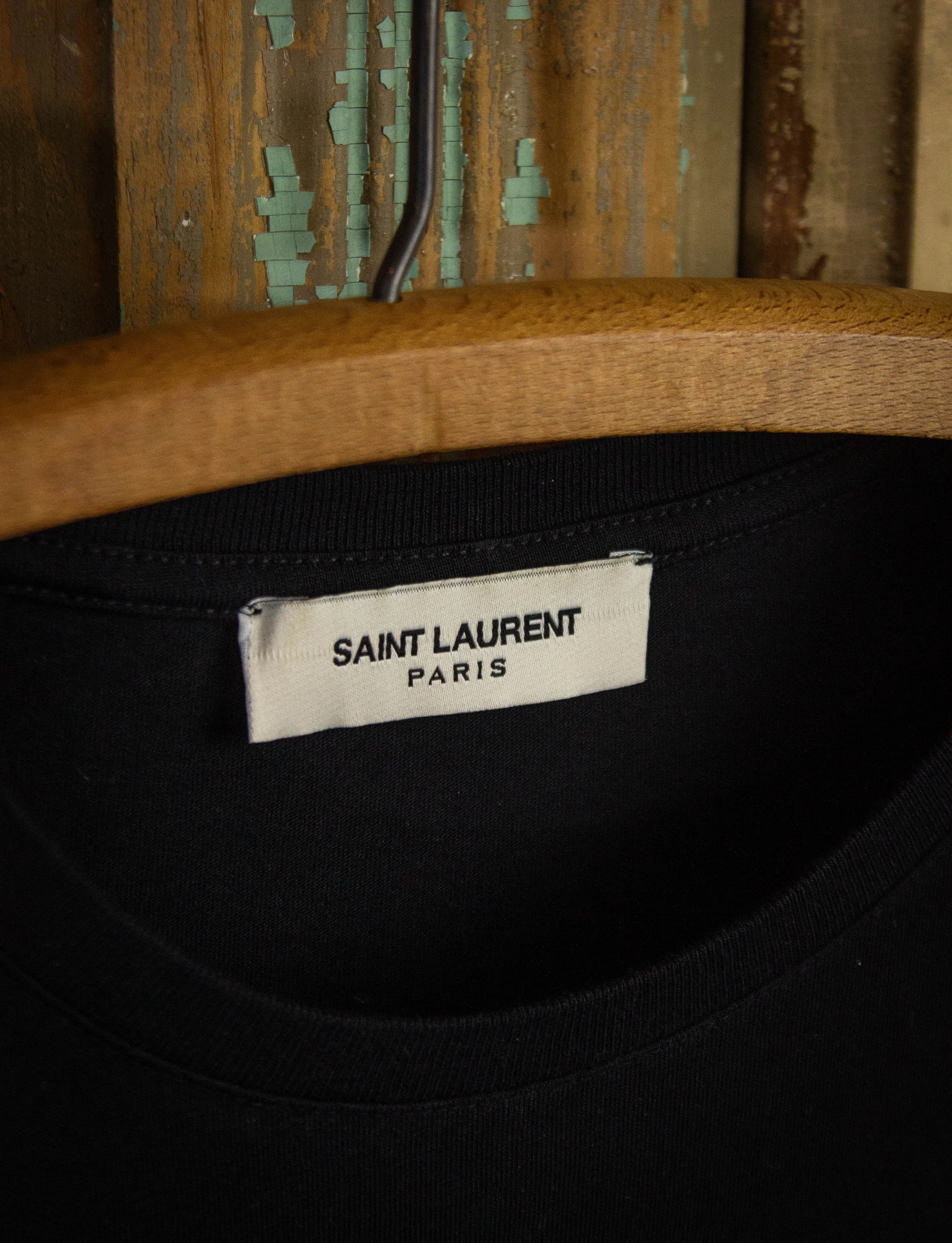 Saint Laurent To The Moon and Back Graphic T Shirt Black Medium