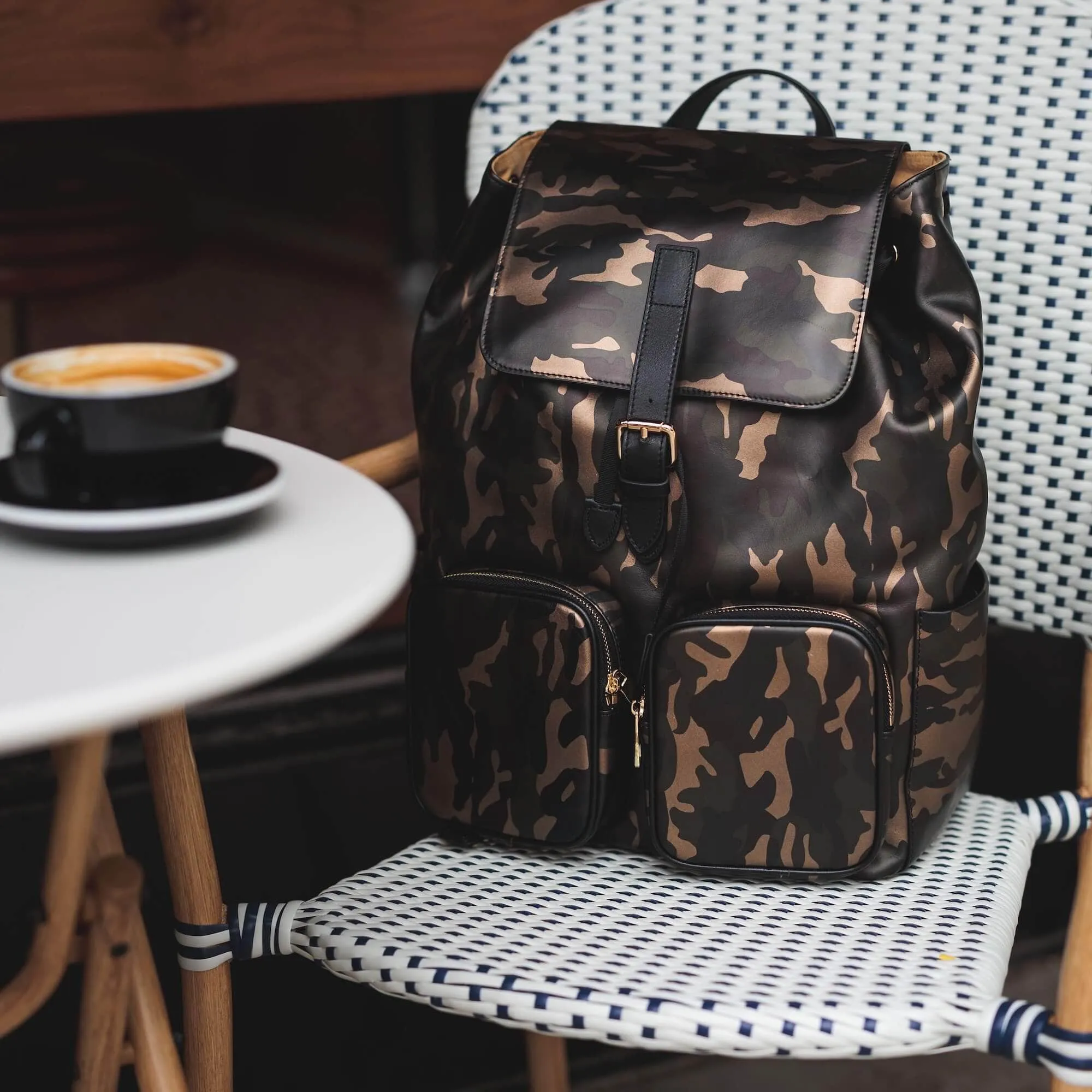 SOHO Camo Leather Backpack