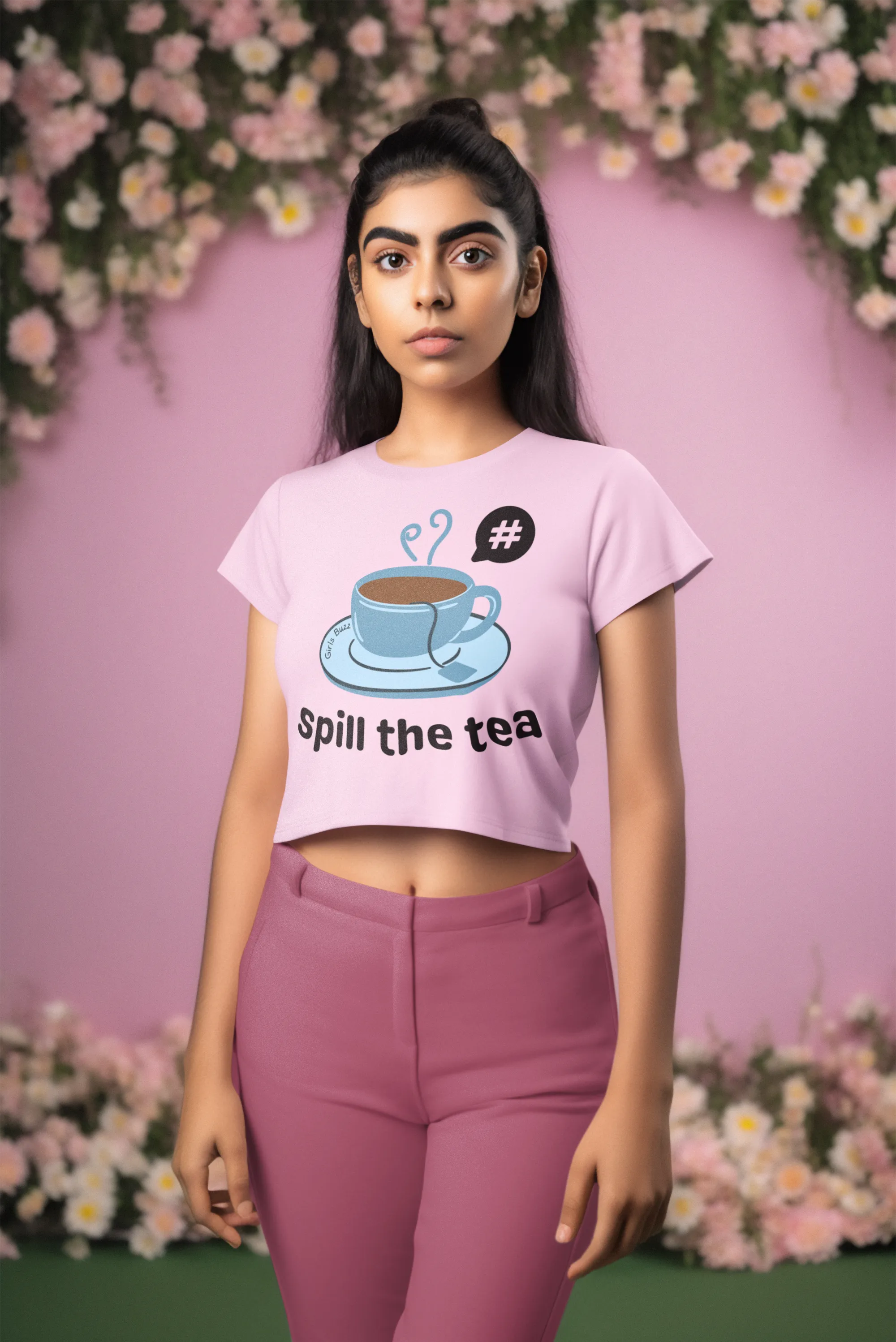 Spill The Tea Crop Top