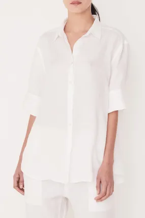 SS White Relaxed Linen Shirt