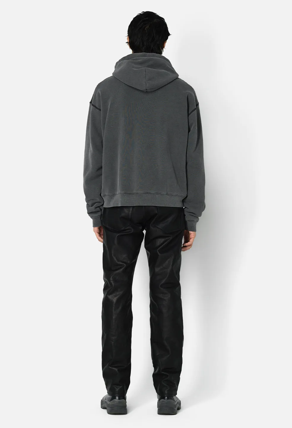 Thermal Lined Hoodie / Washed Black