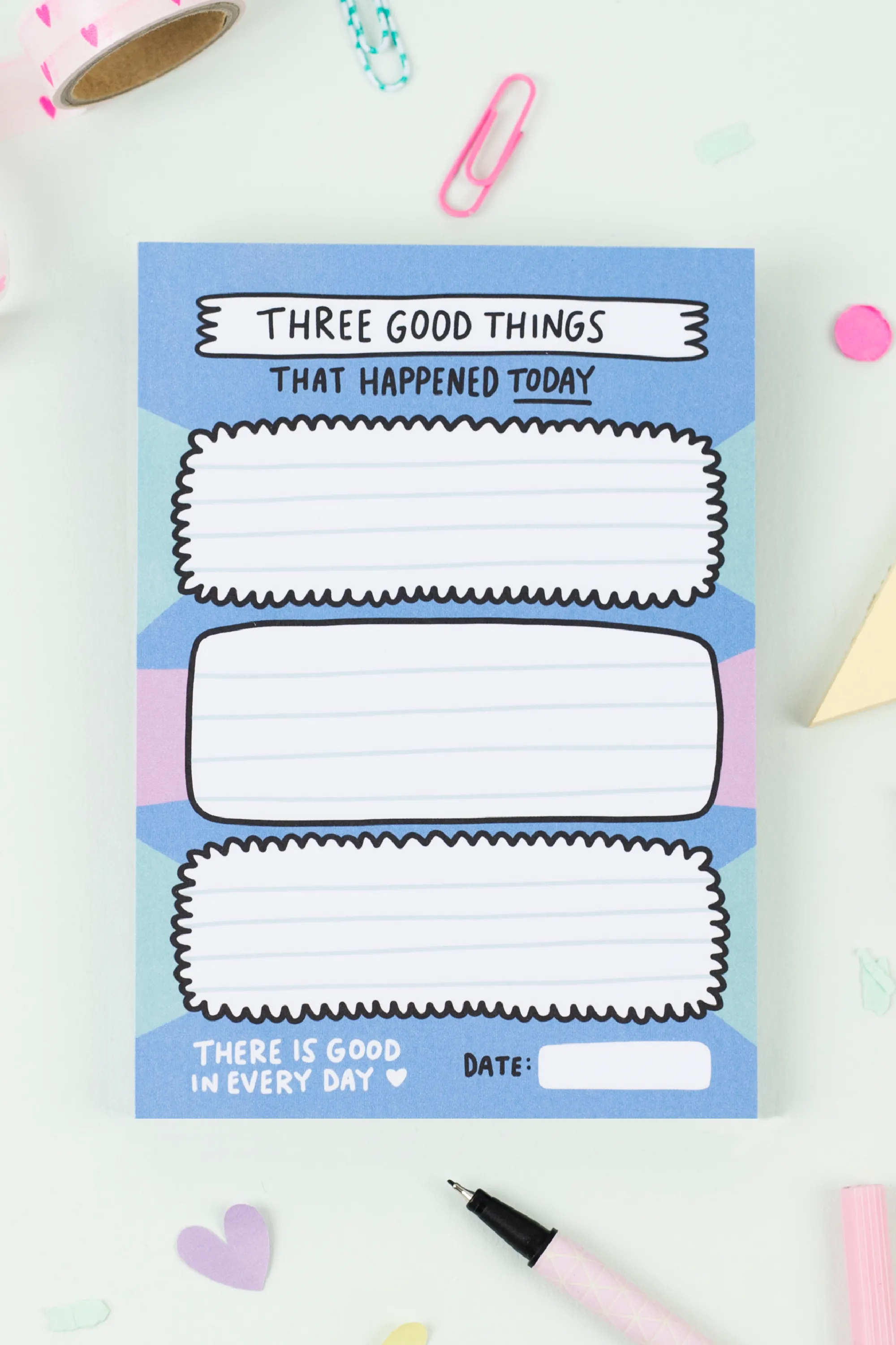 Three Good Things Gratitude Notepad