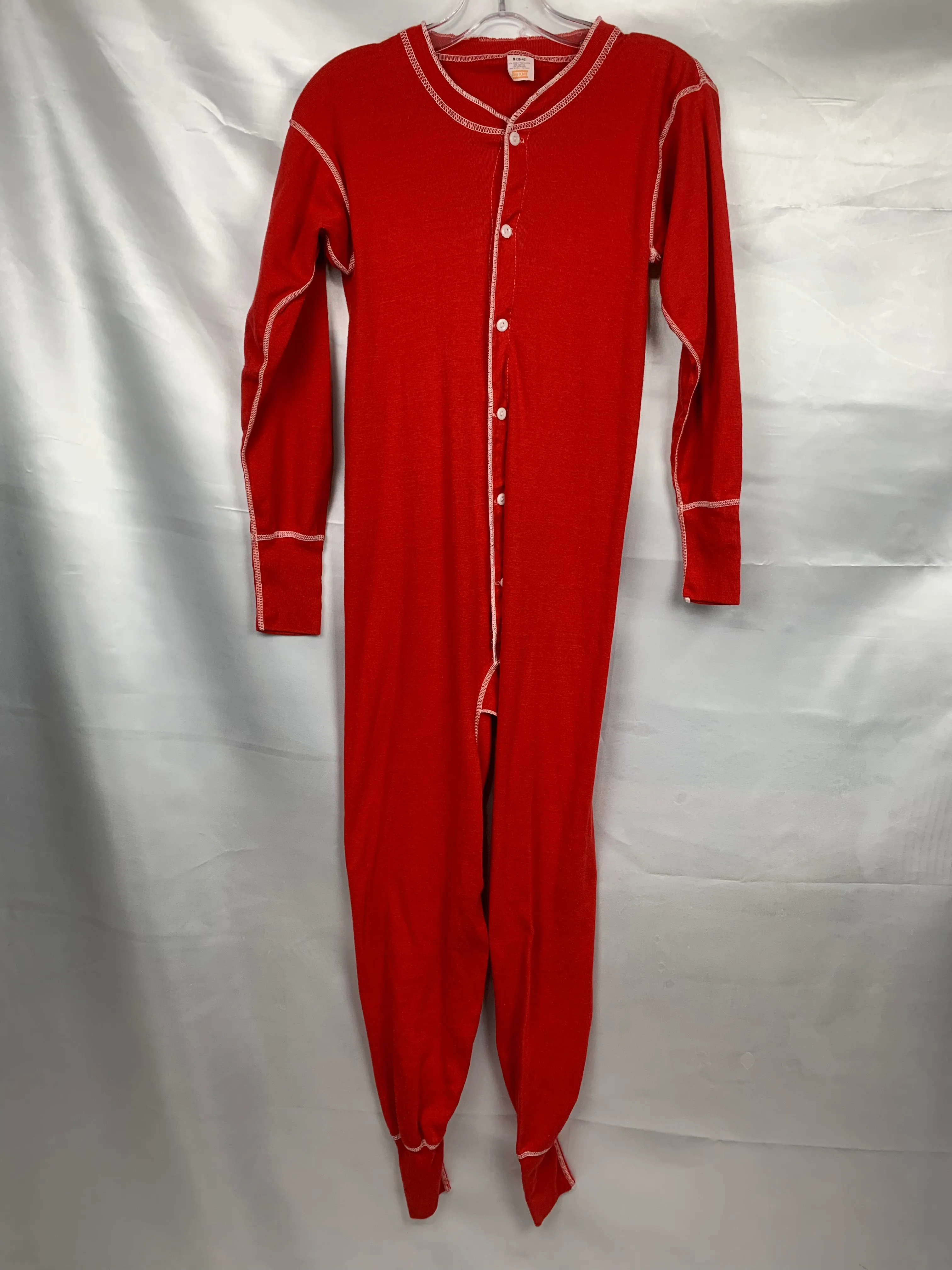 Union Suit Long Johns Thermal Underwear Mens 38 -40 Red