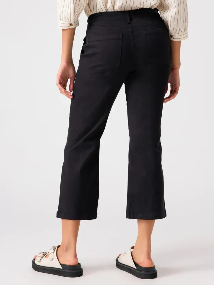 Vacation Crop High Rise Pant - Black