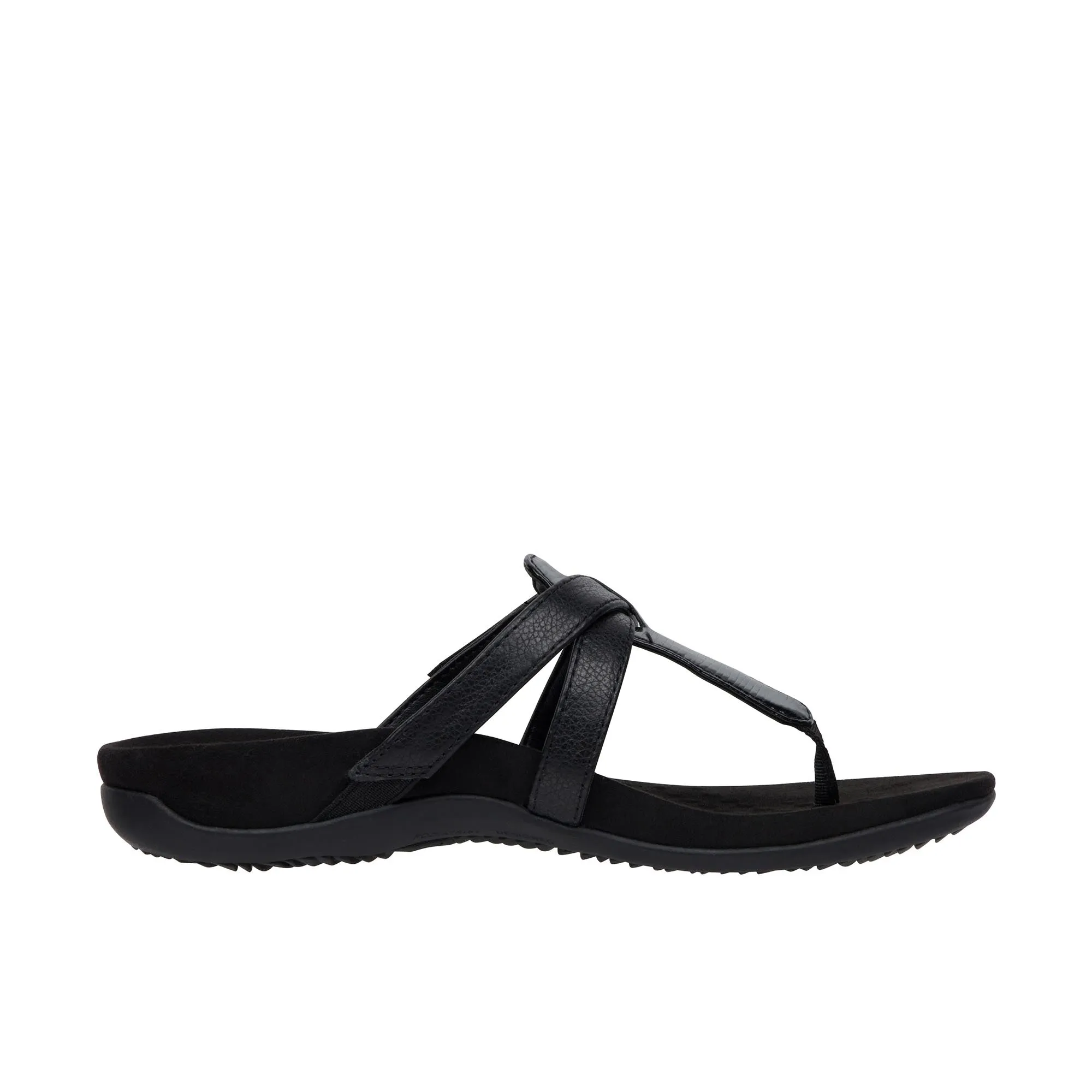 Vionic Womens Karley Toe Post Sandal Black