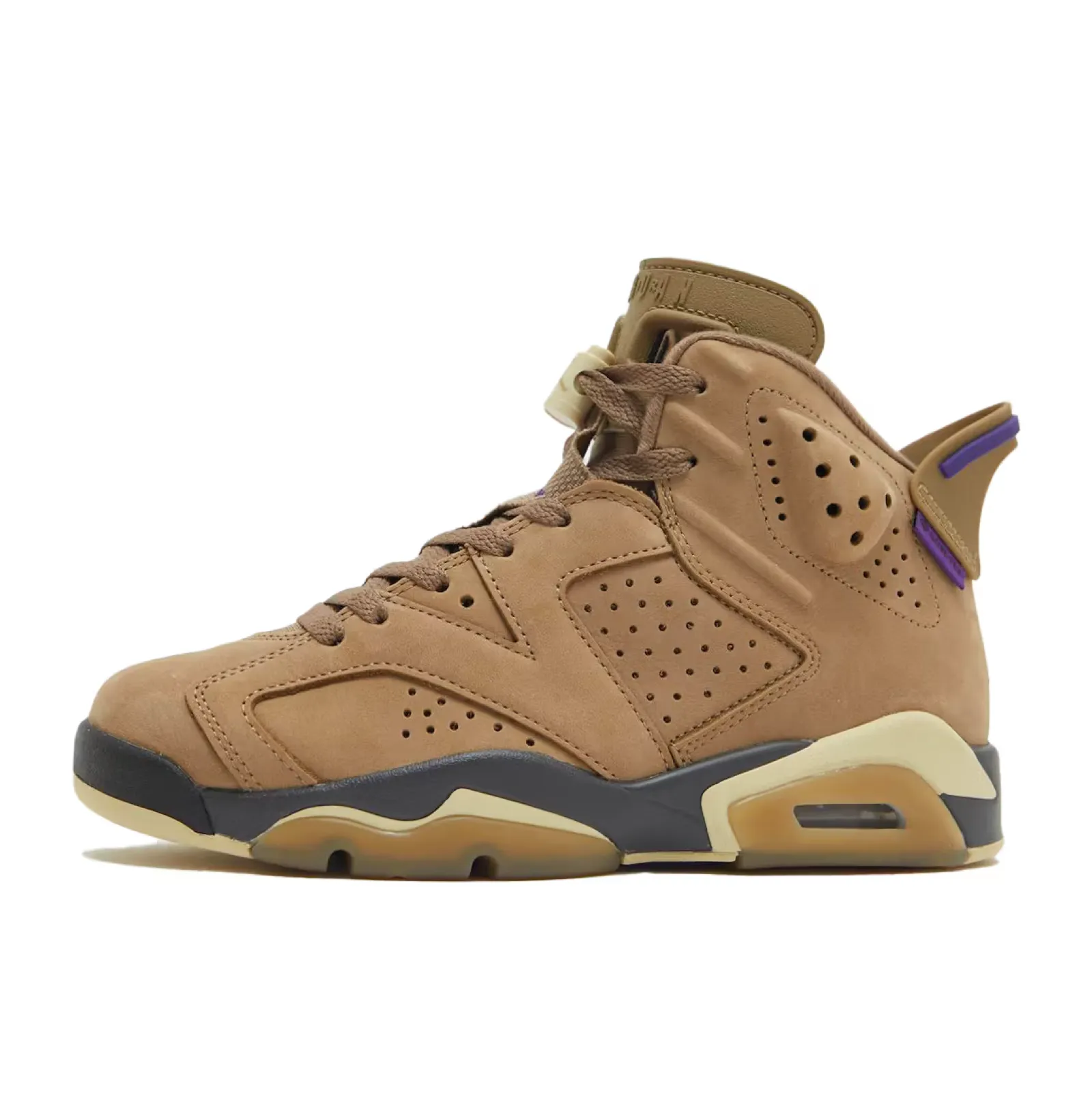 WOMENS AIR JORDAN 6 RETRO GTX - BROWN KELP/TEAM GOLD-SHADOW BROWN