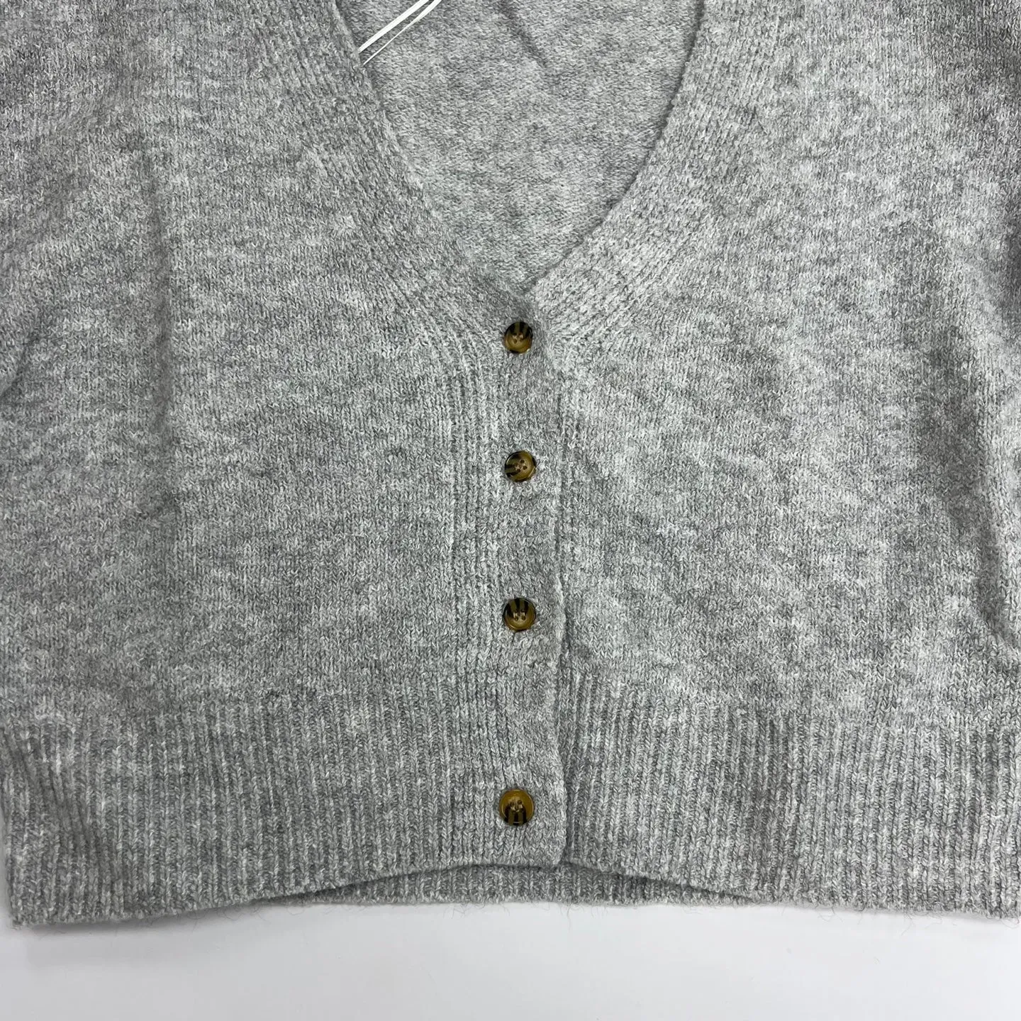 Women's Button Down Napped Yarn Crop Cardigan